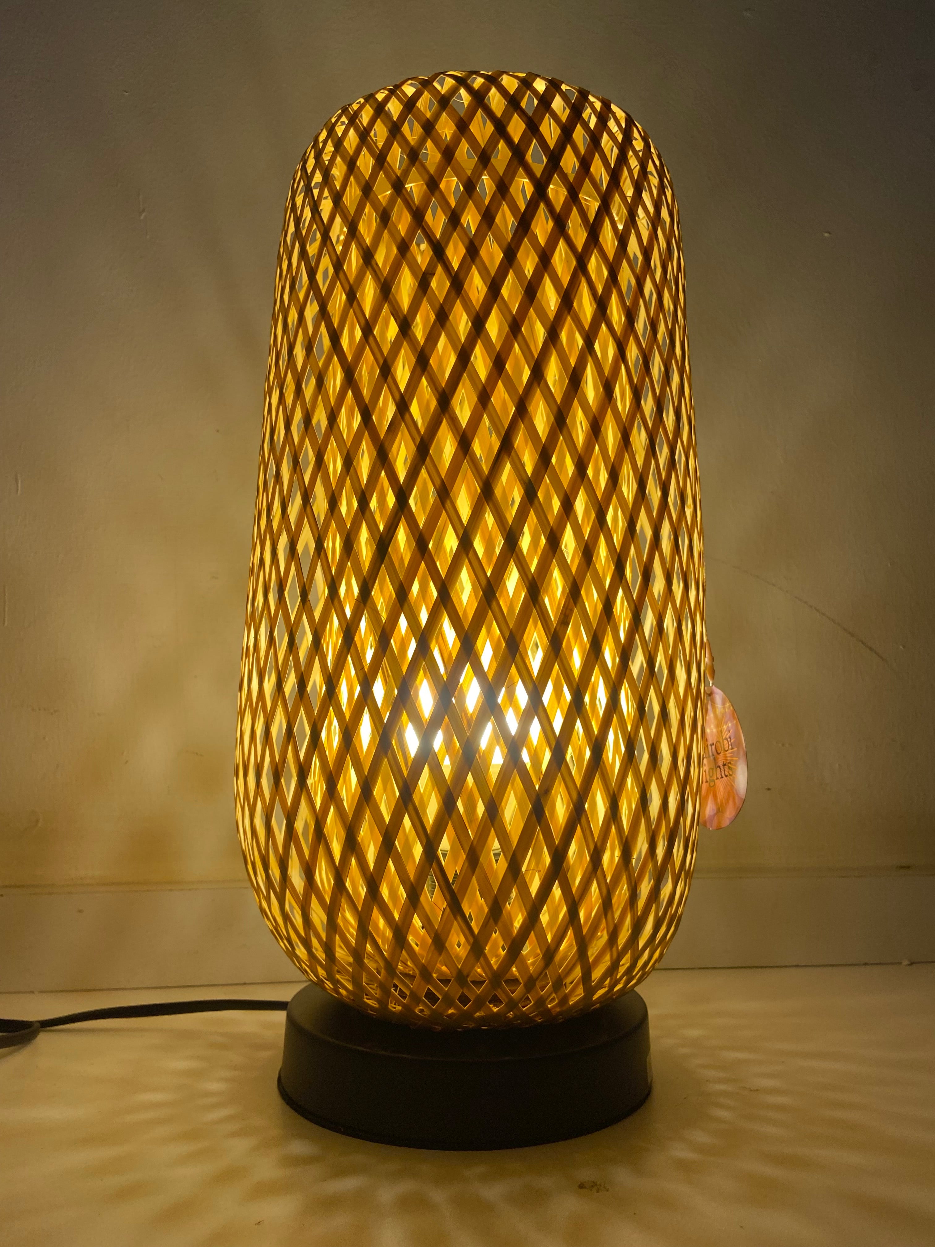 Bamboo rattan table lamp #0503