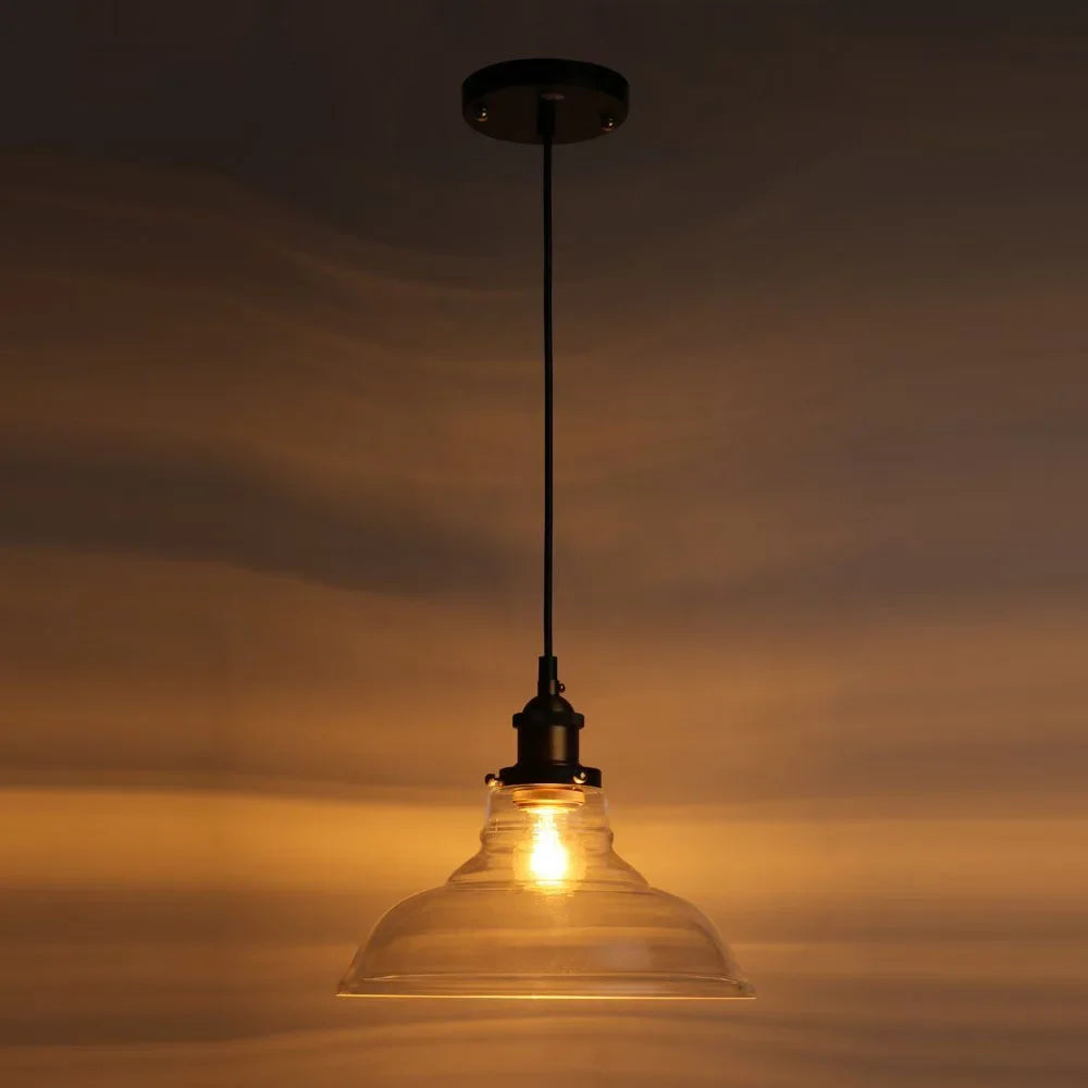 #0416 amber glass pendant