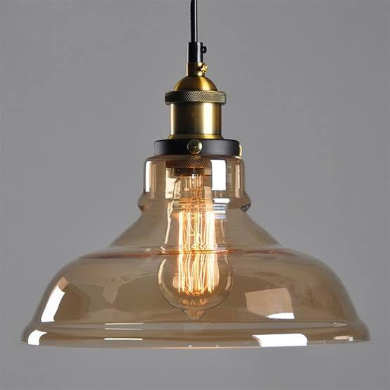 #0416 amber glass pendant