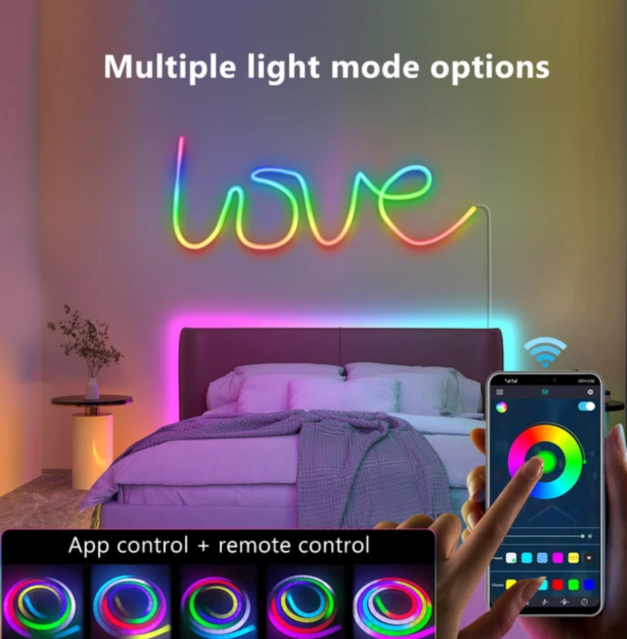 5 meter neon futuristic strip light