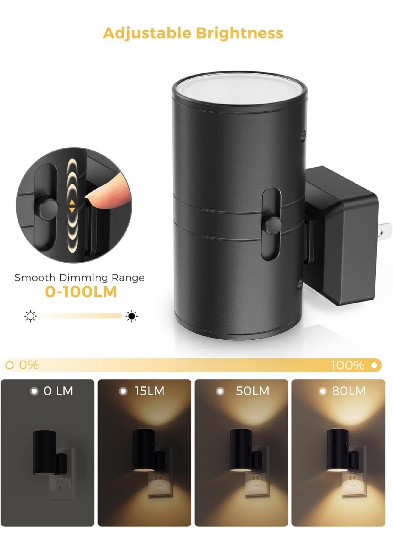 Plug in WALL LAMP (Uk plug) photo sensor