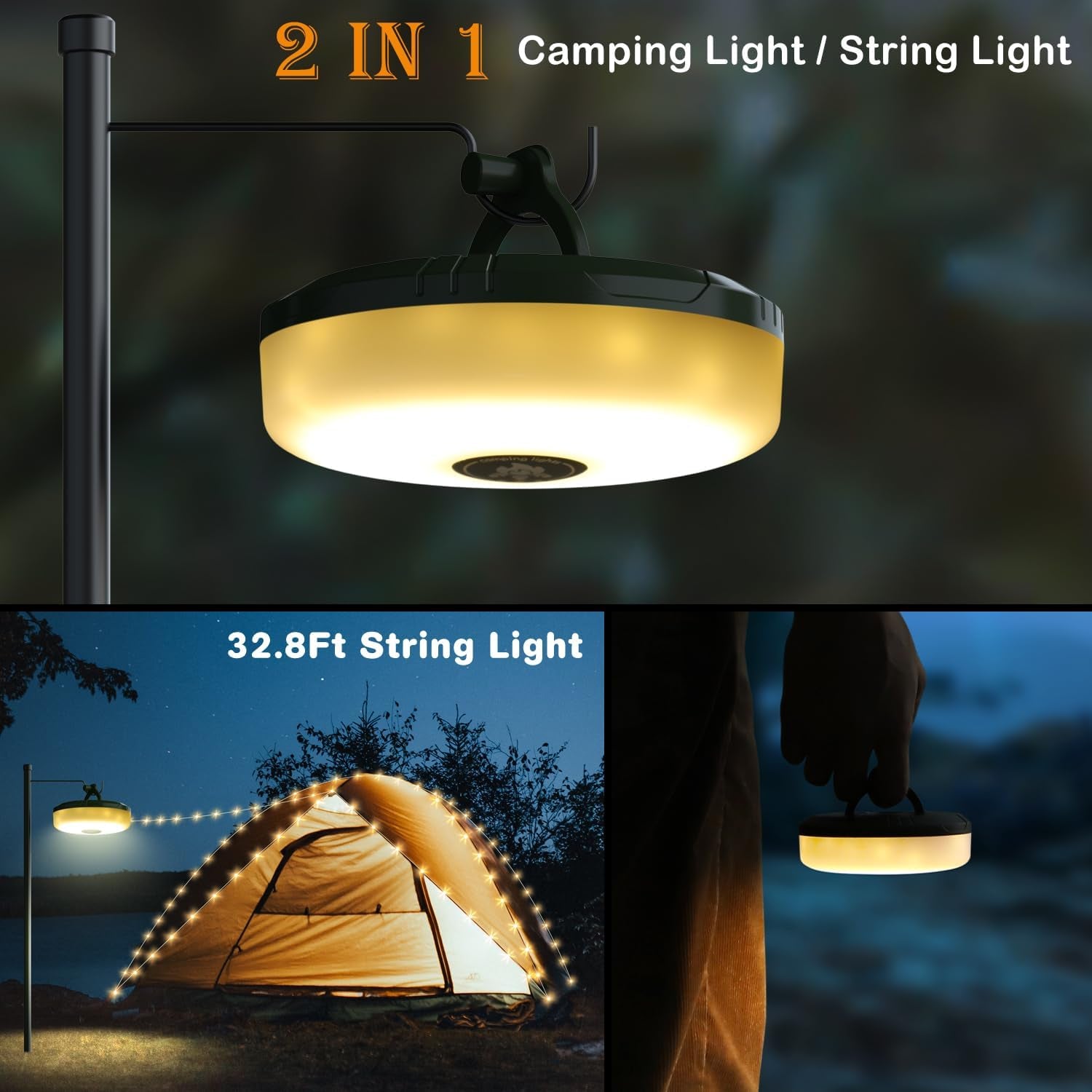 10 meter Retractable fairy light (Rechargeable)