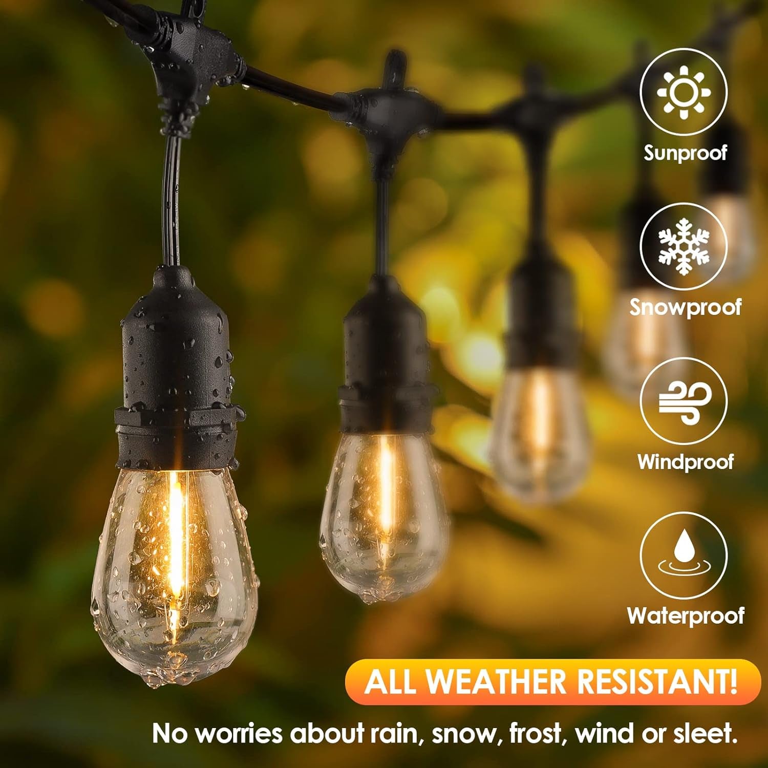 48FT S14 Electric String Light (Heavy duty / Commercial)