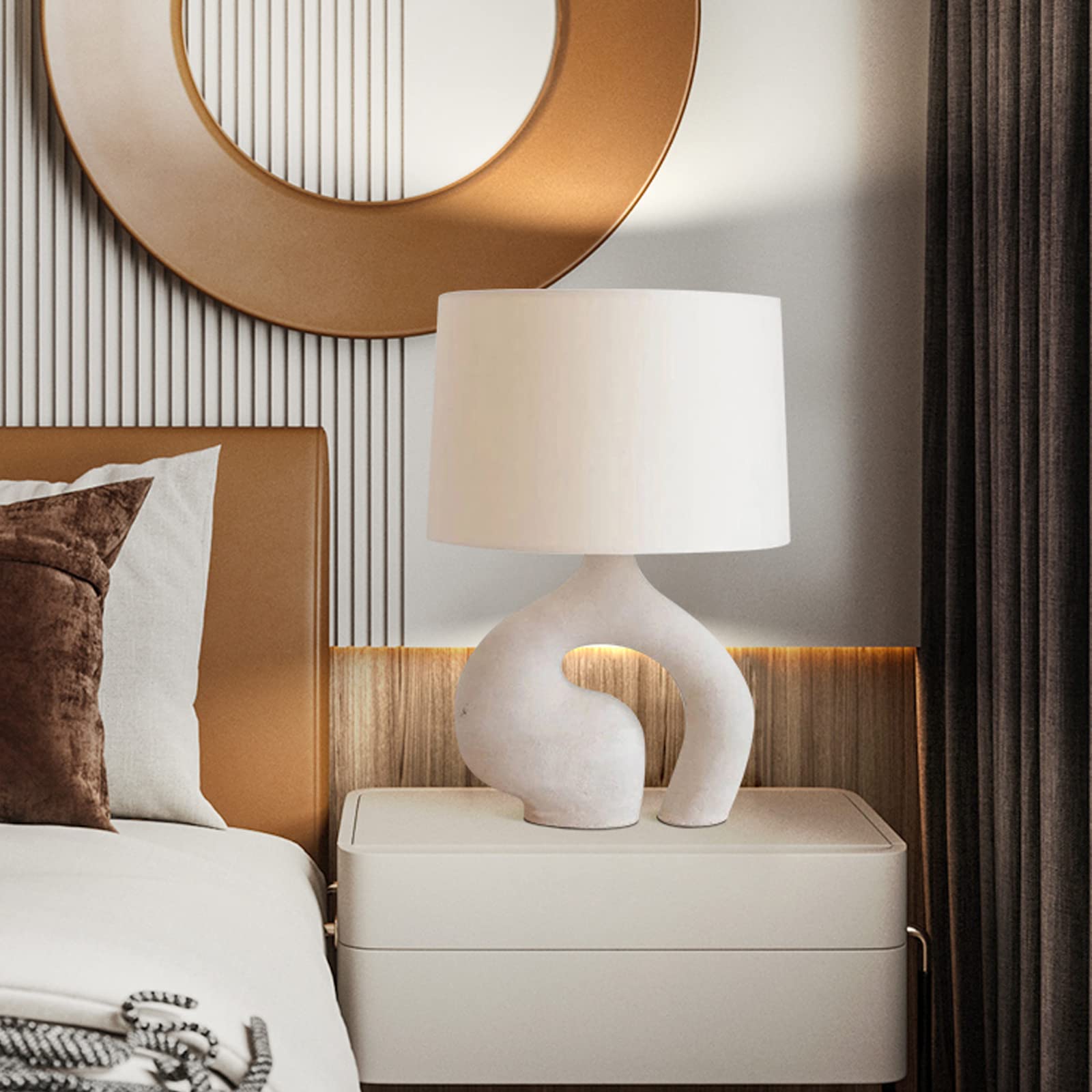 All white table lamp