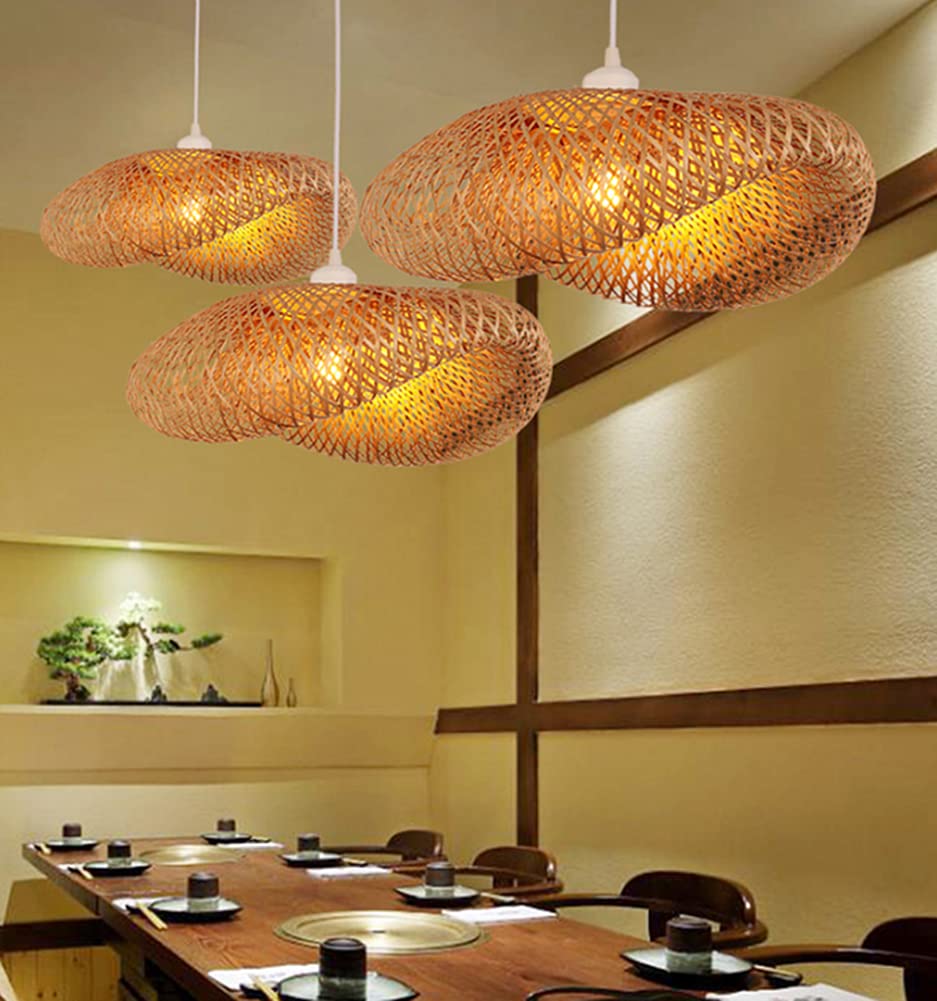 #0064 Sisal Pendant bamboo with bulb