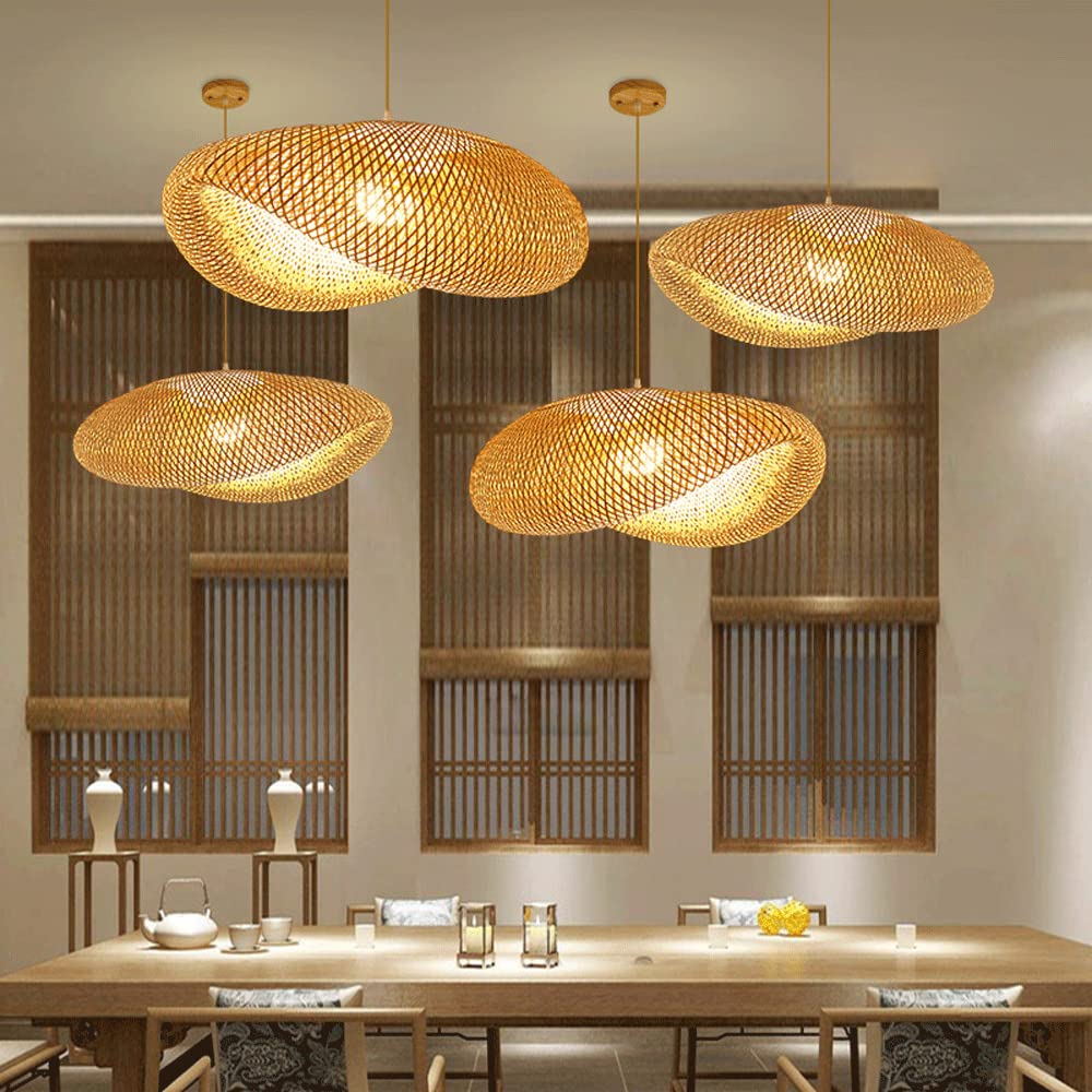 #0064 Sisal Pendant bamboo with bulb