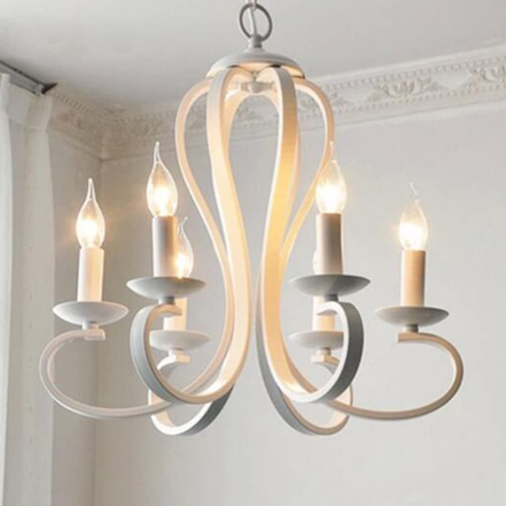 White iron chandelier