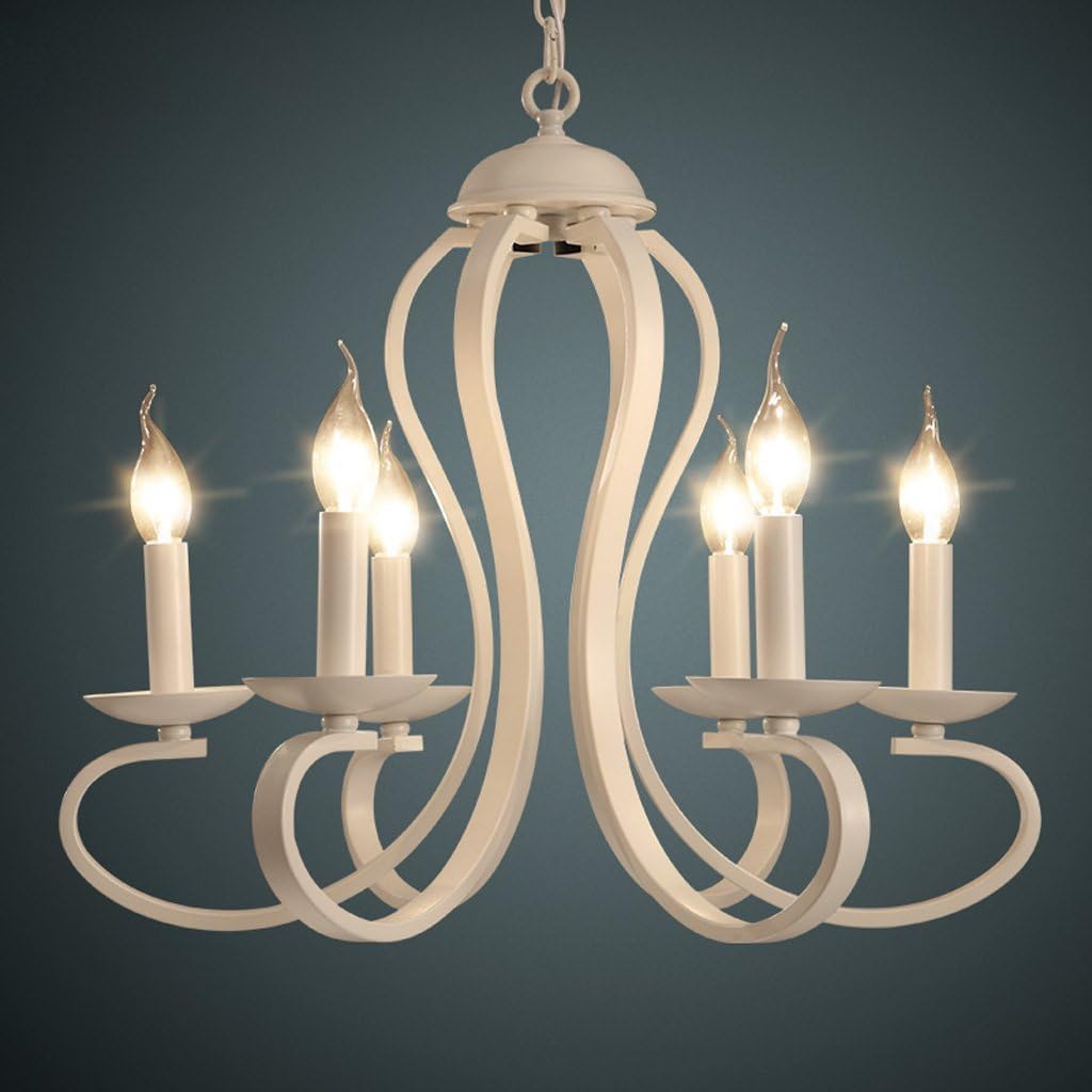 White iron chandelier