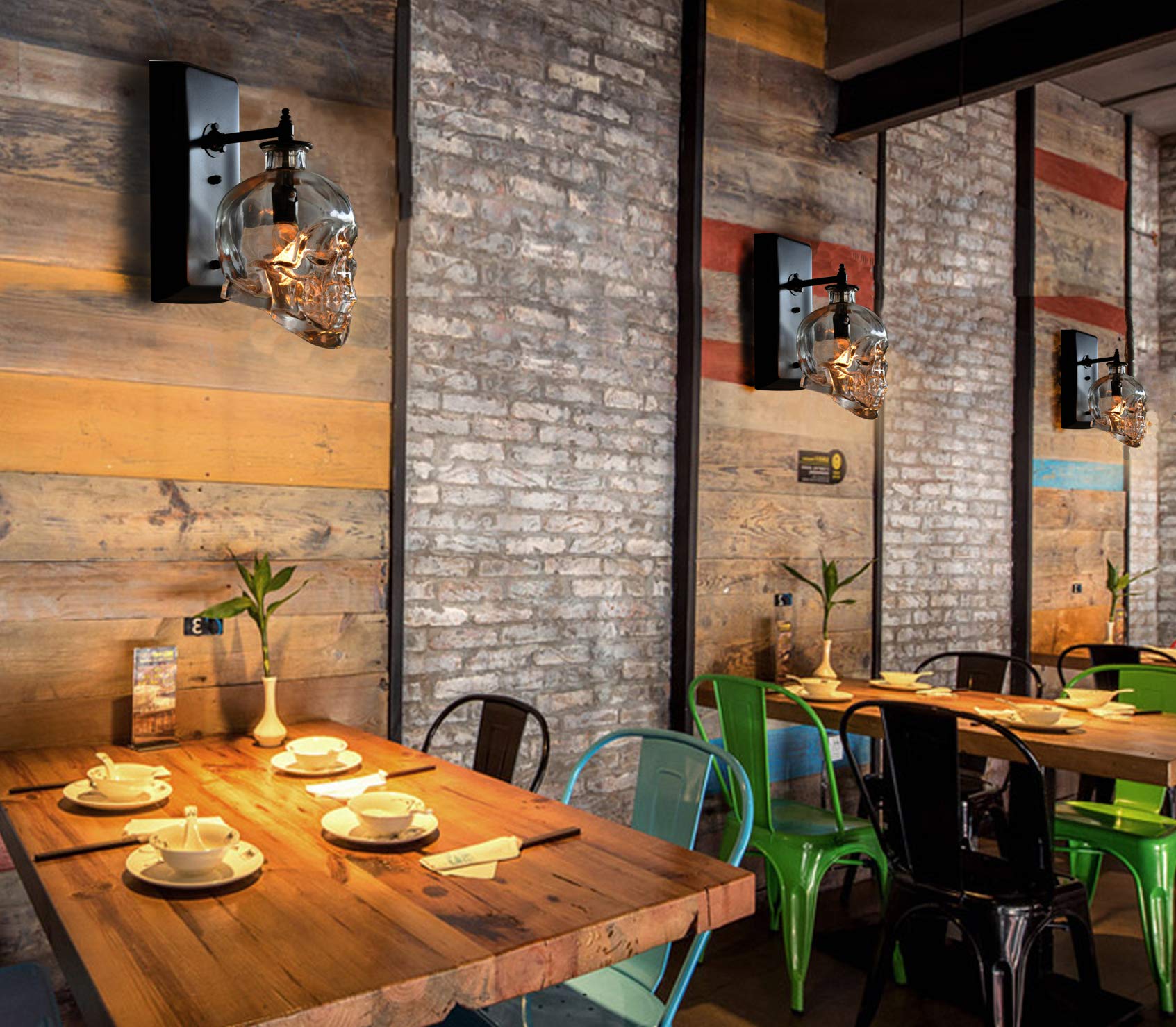 Single Skull wall light