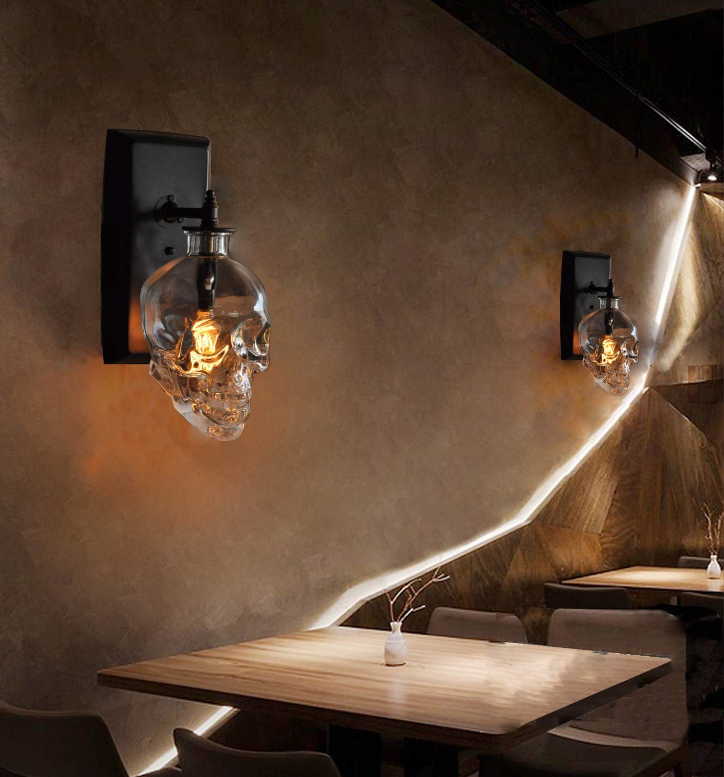 Single Skull wall light