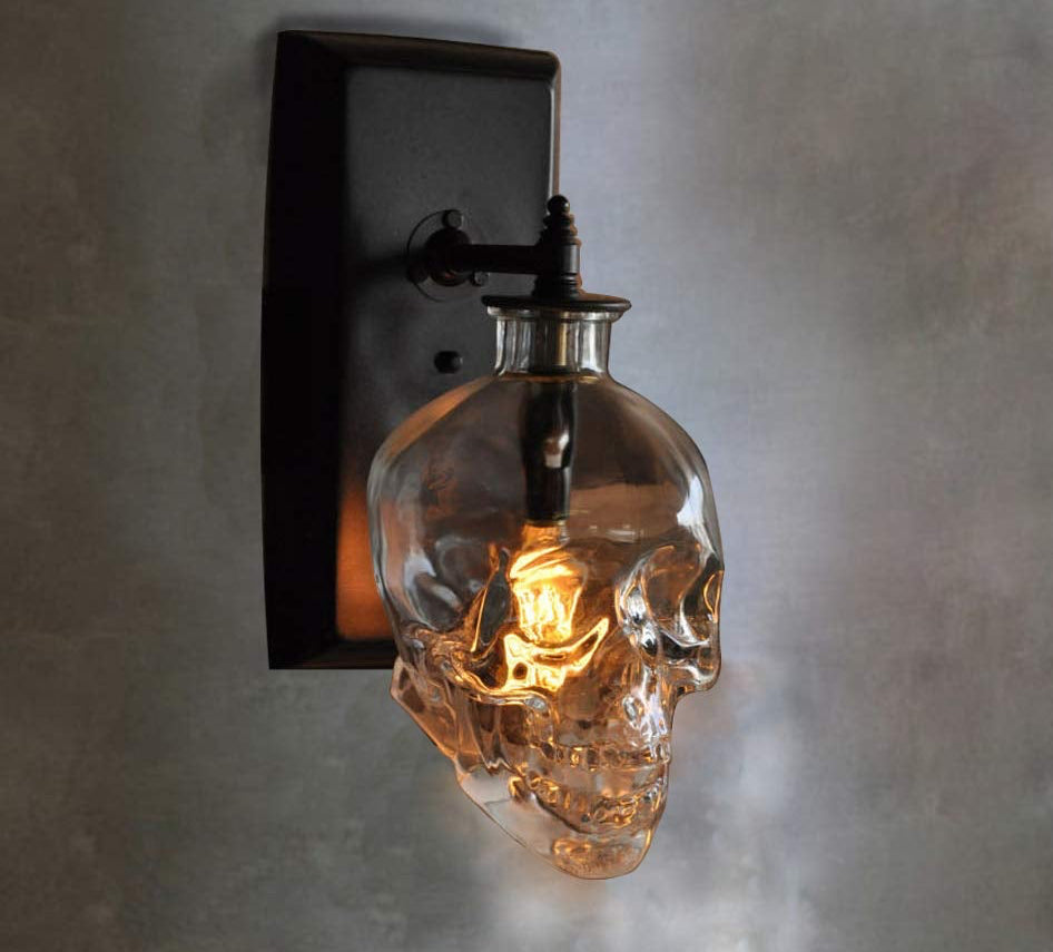 Single Skull wall light