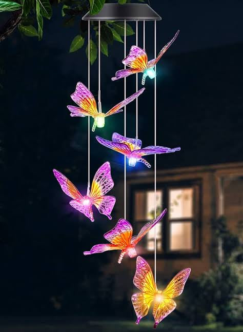 solar butterfly windchime