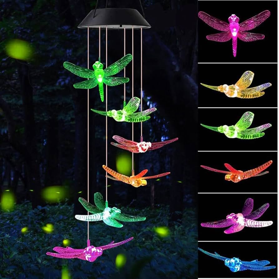 Solar butterfly windchime