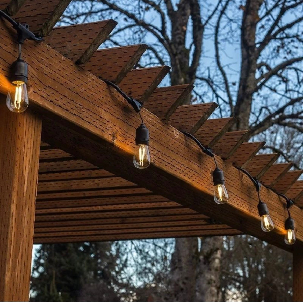 48FT S14 Solar string Light with Backup charging port