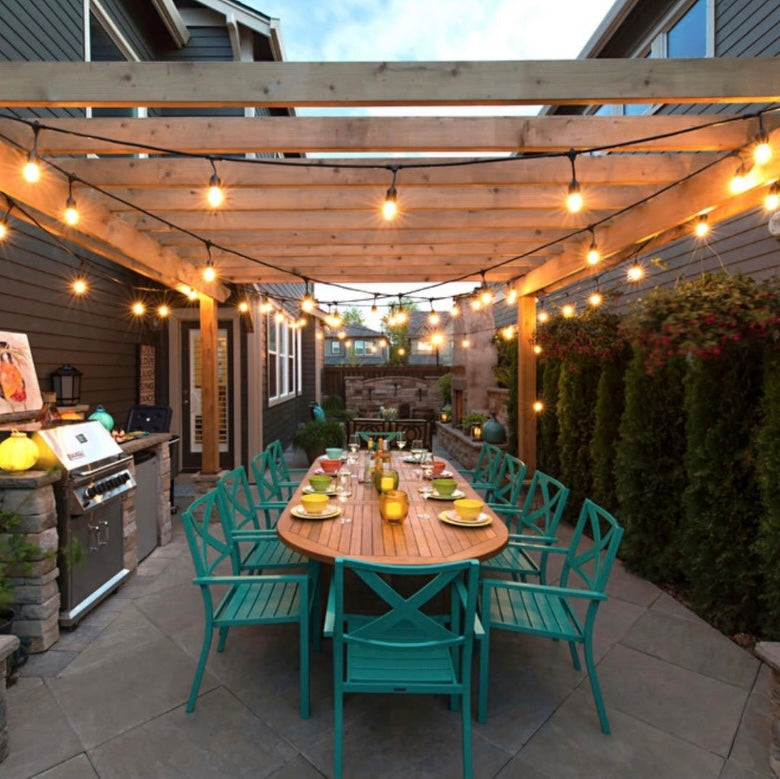 48FT S14 Solar string Light with Backup charging port