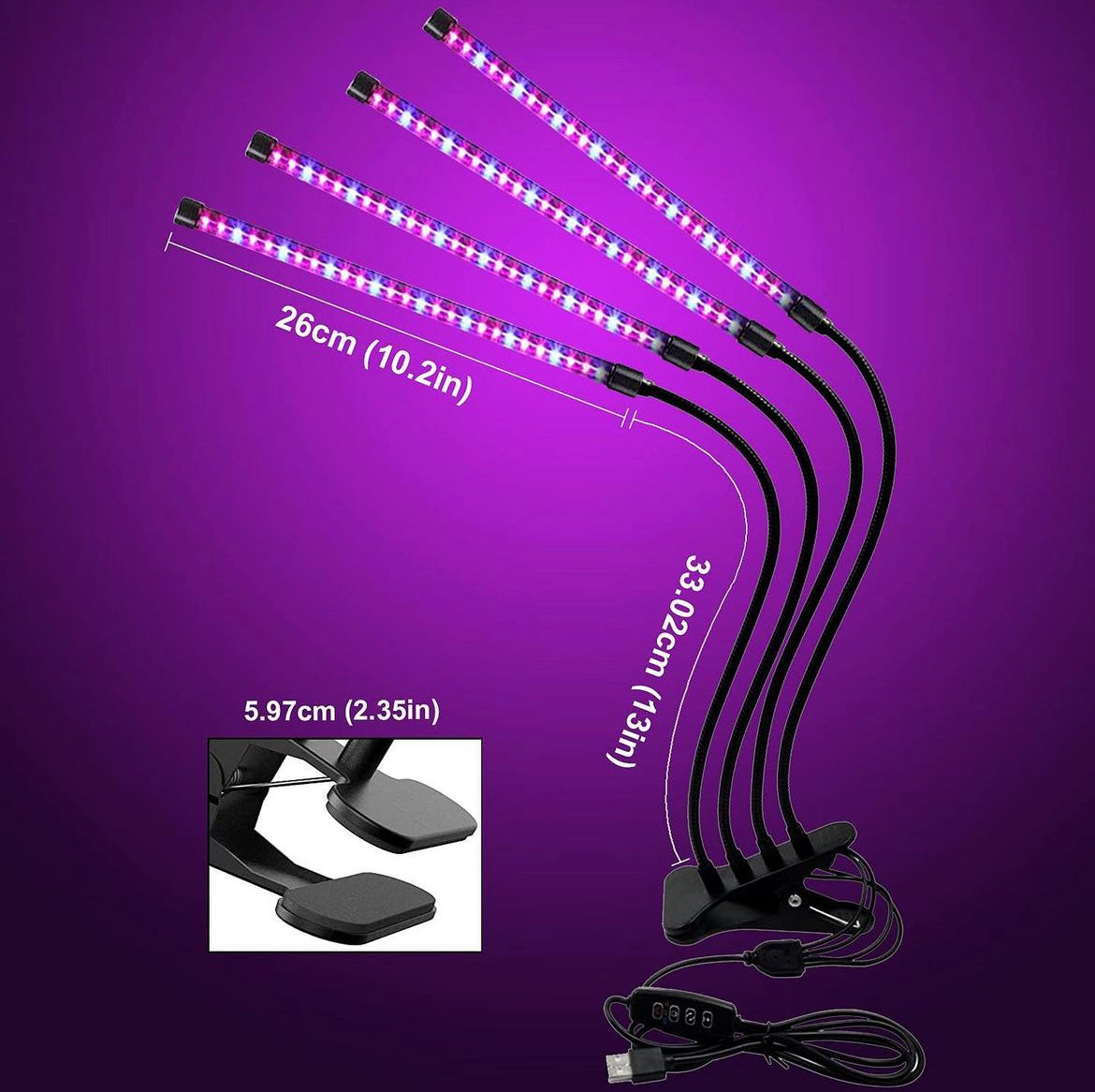 4 Head 40W Grow Light