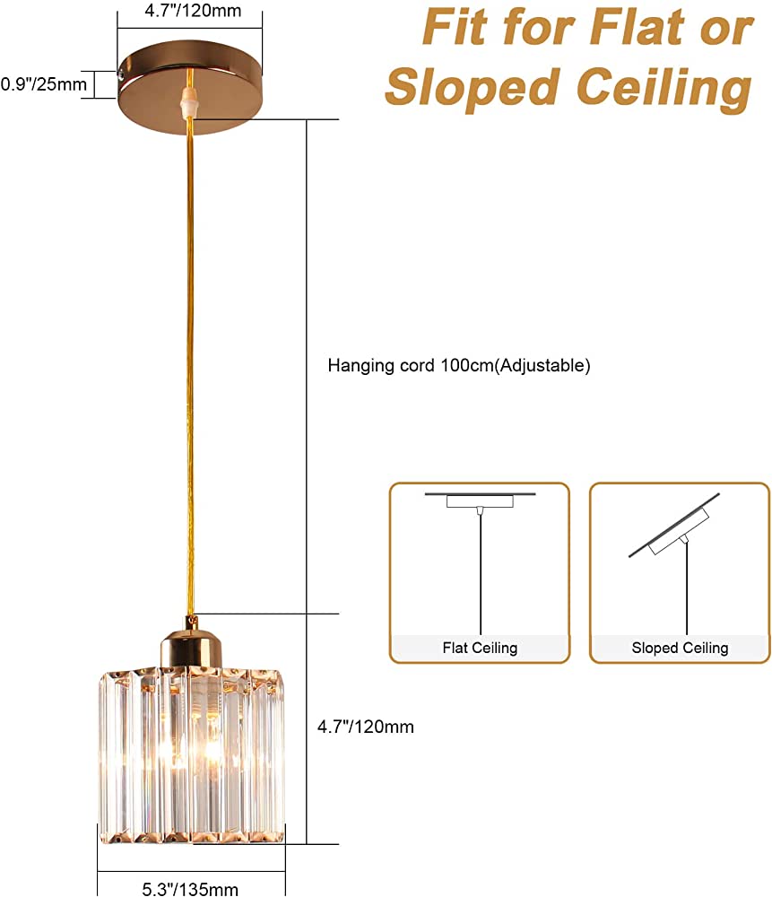 Crystal Pendant
With bulb