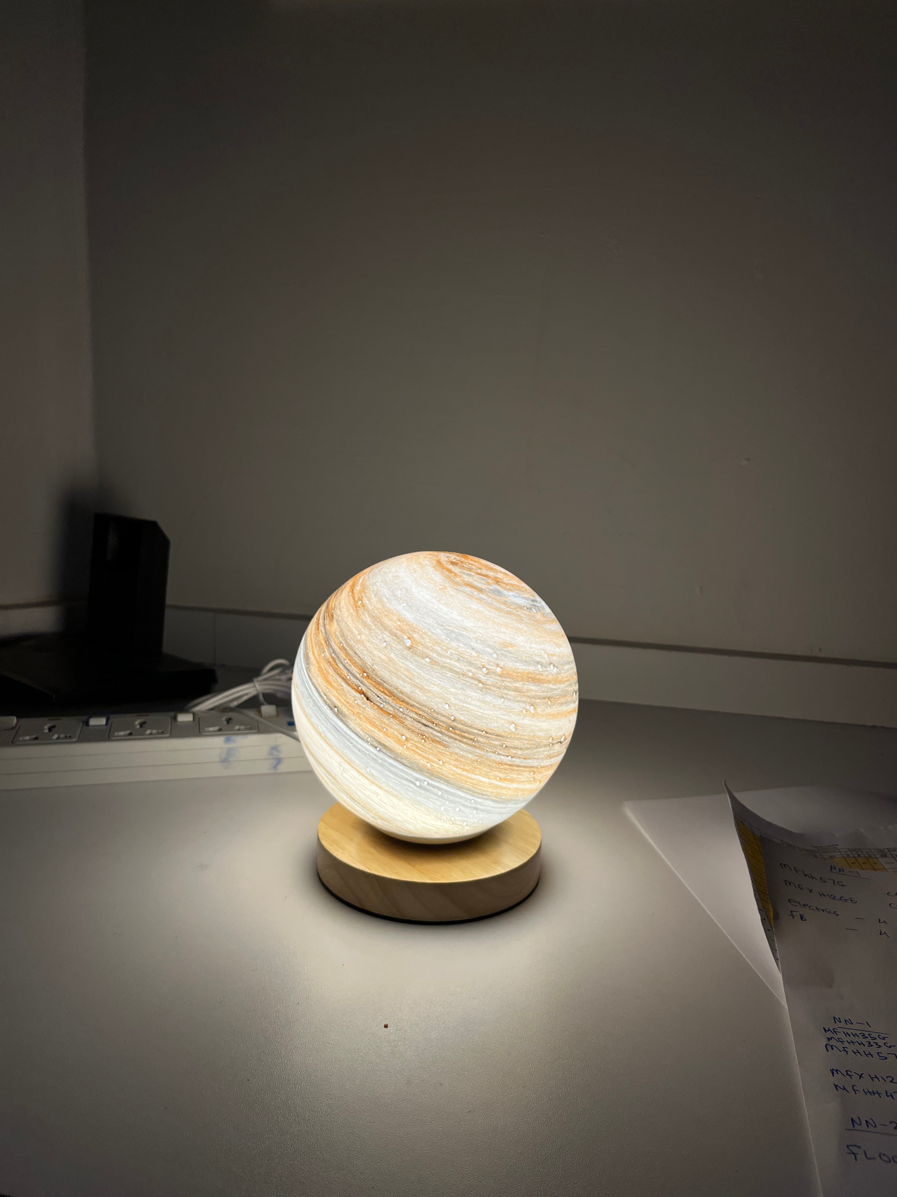 Glass Dimmable Planet Lamp