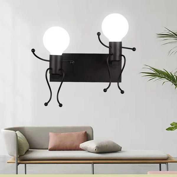 Men in black wall light Nairobi Lights
