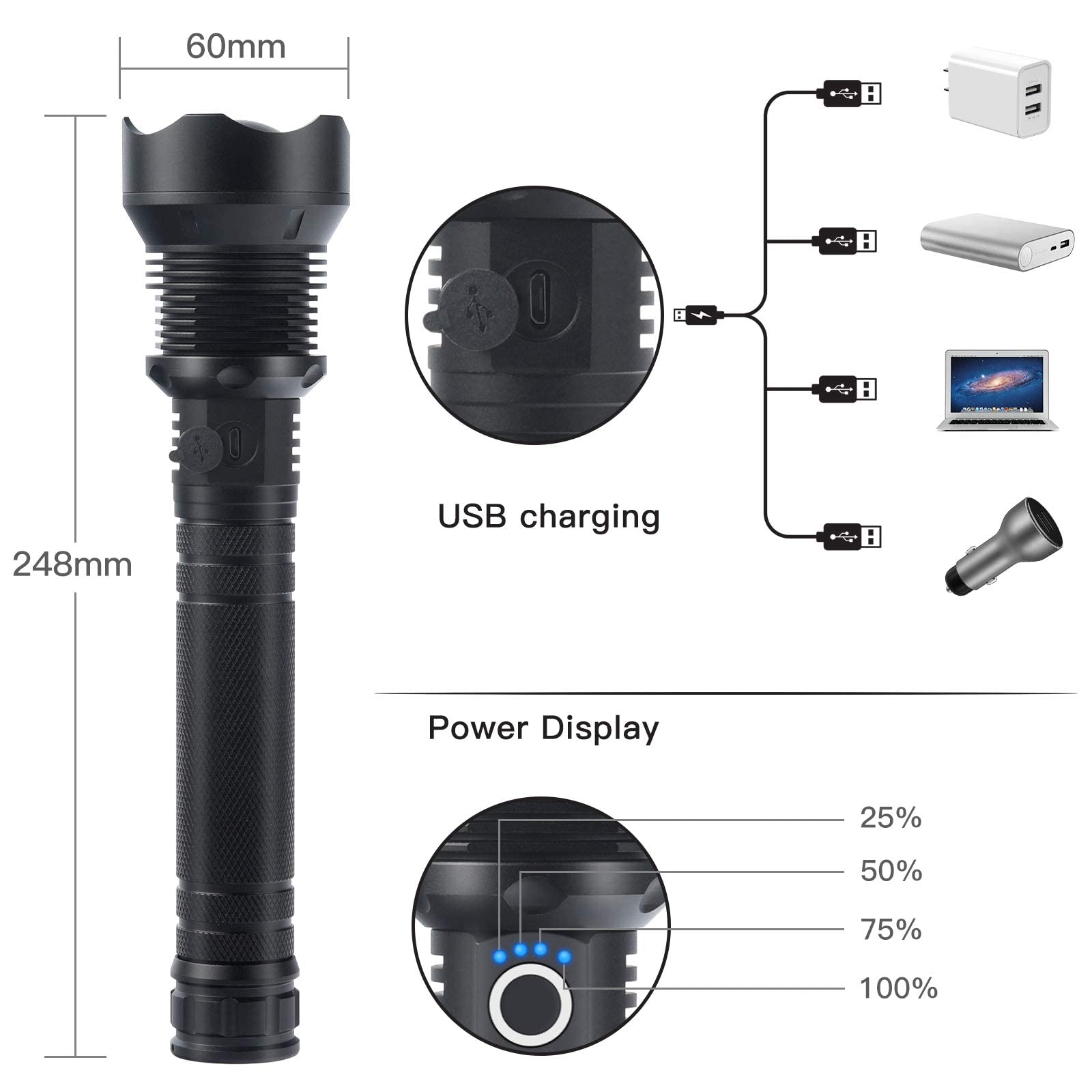 P70 Heavy-duty Flashlight torch