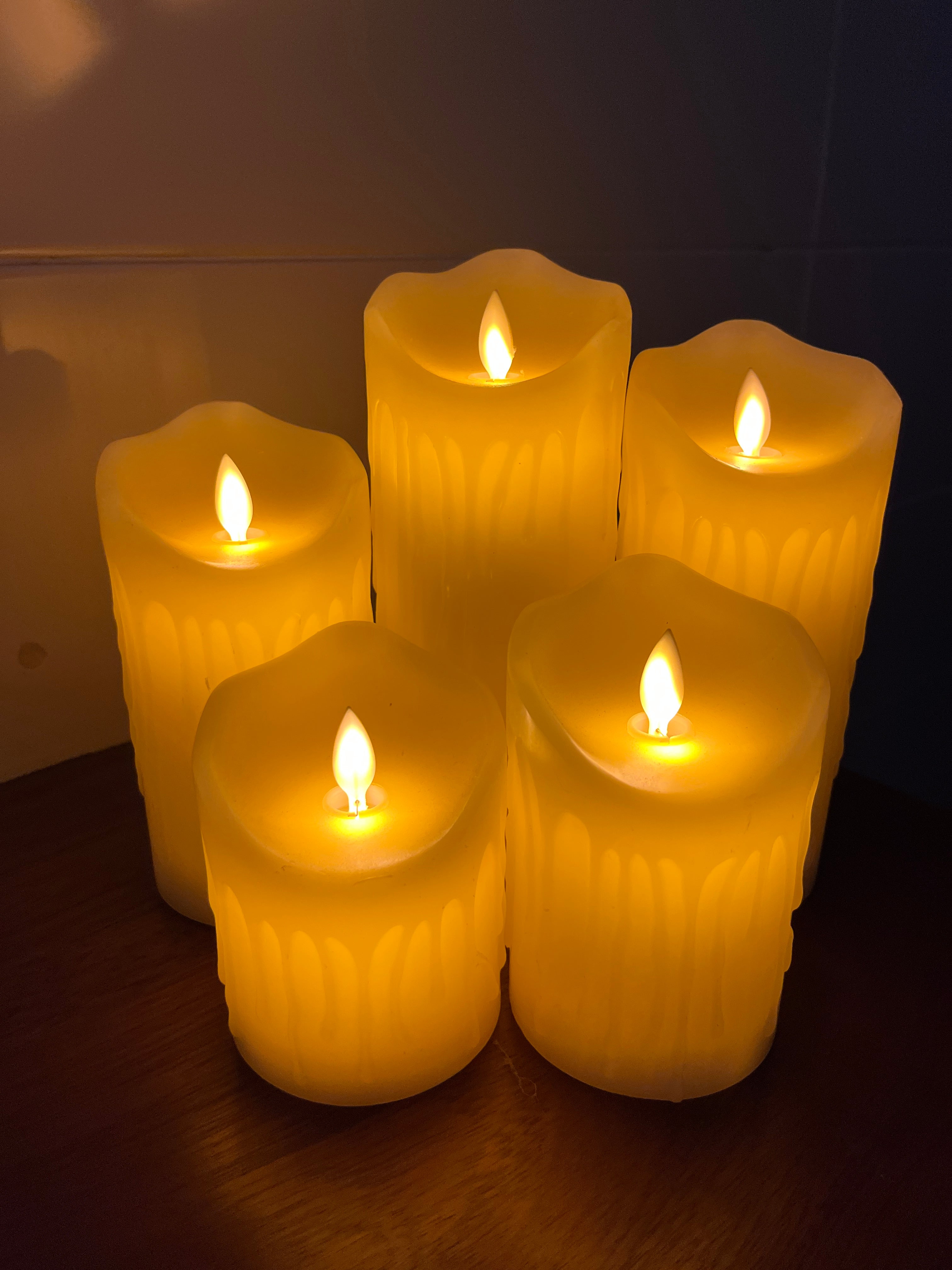 Pack of 5 Realistic Candles