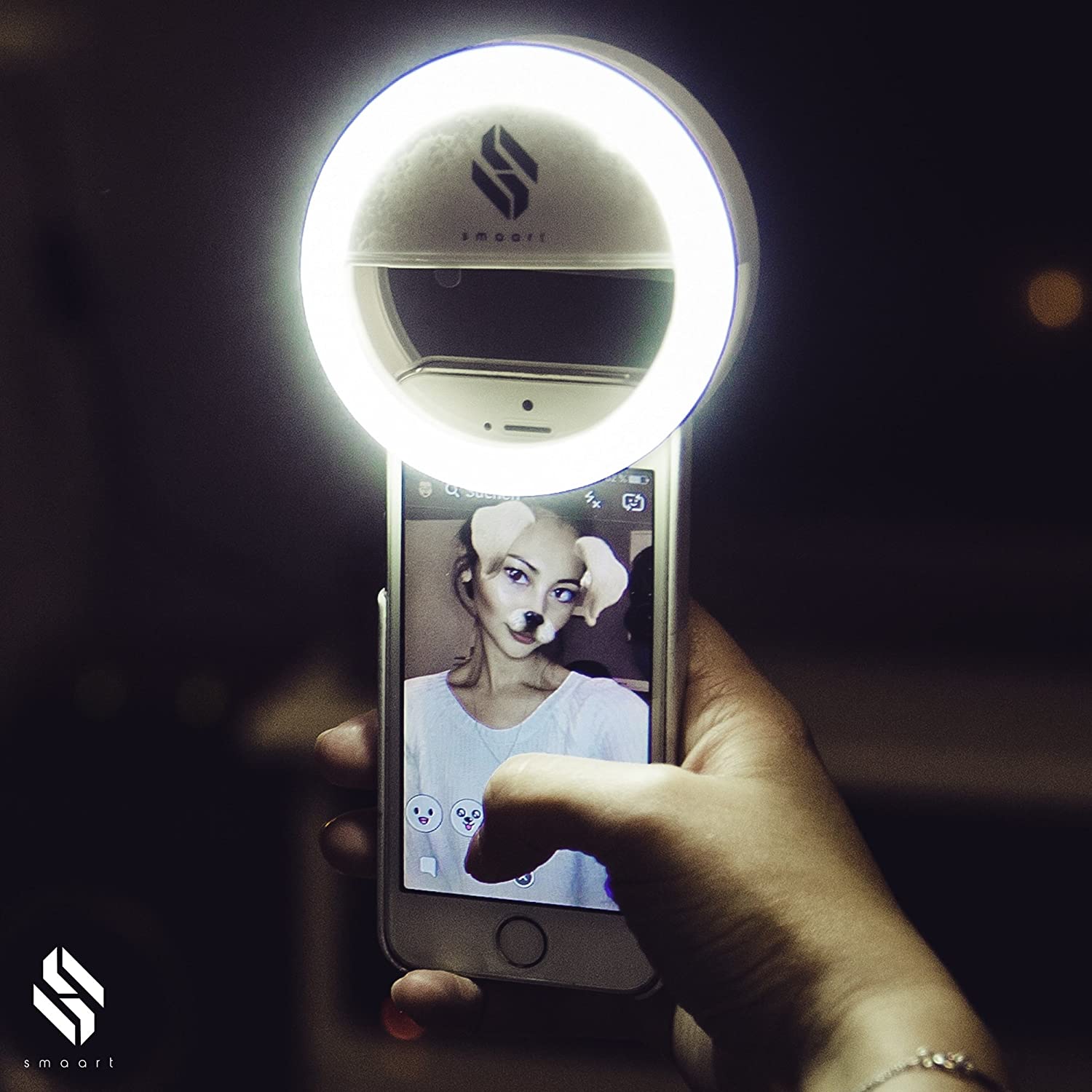 Phone clip ring light