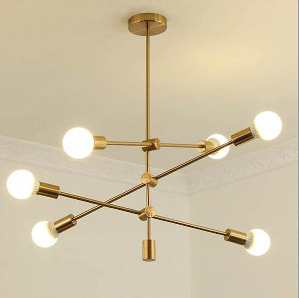 Six arm gold chandelier Nairobi Lights