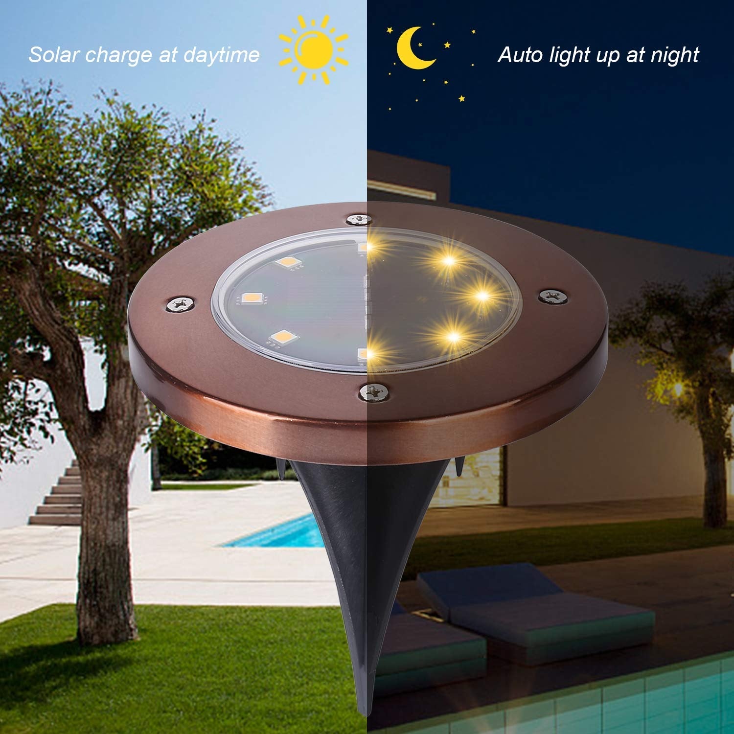 Solar Inground/Pathway Light Bronze Finish