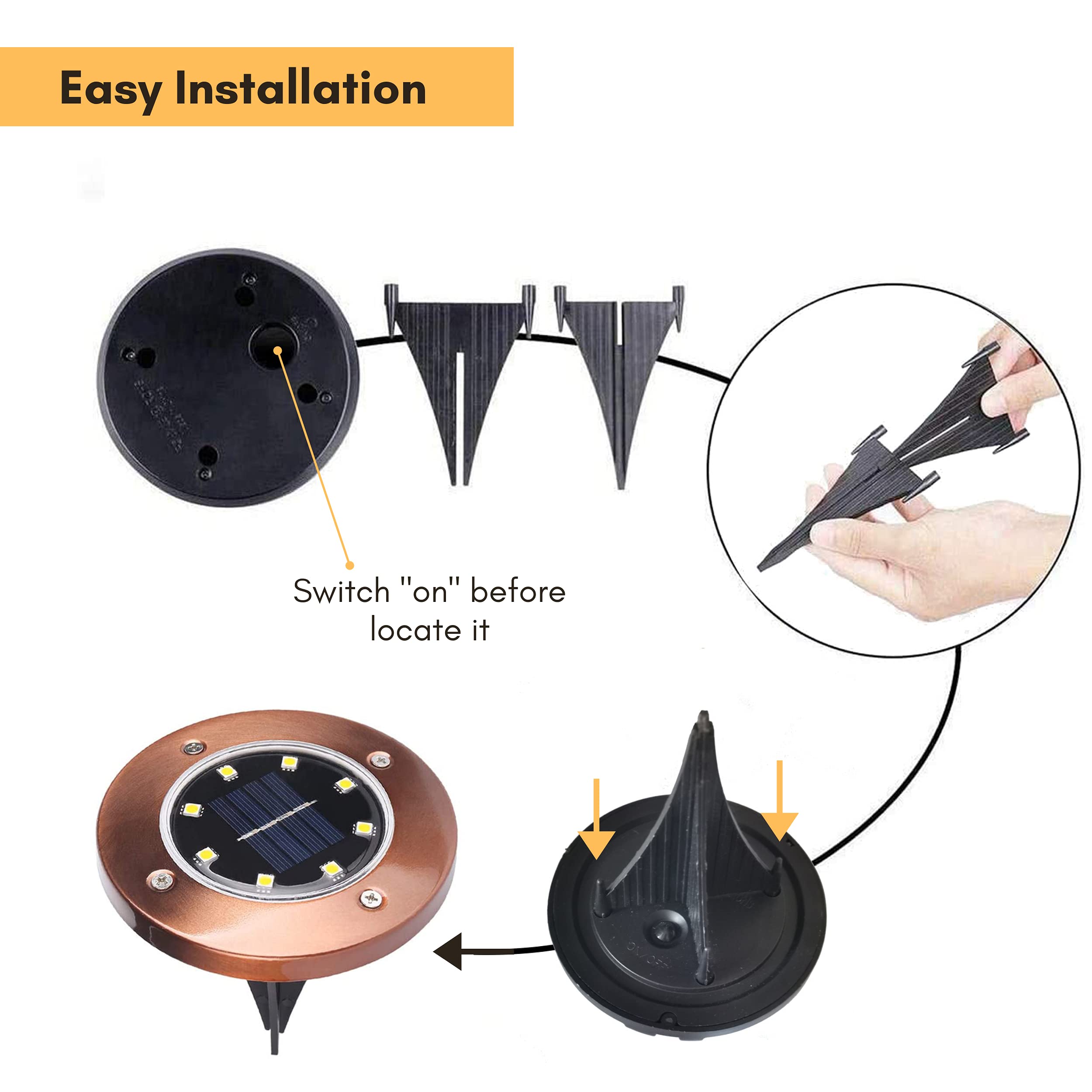 Solar Inground/Pathway Light Bronze Finish