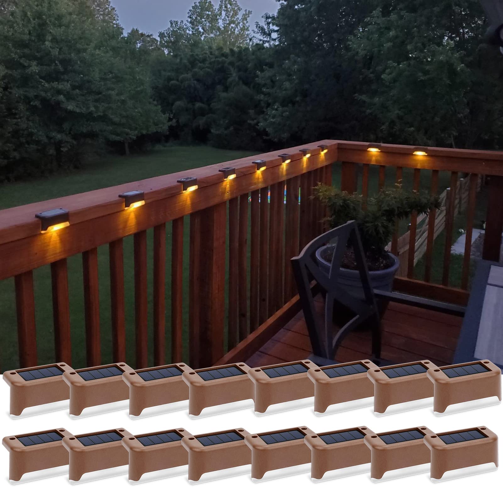 Solar edge light Brown Finish