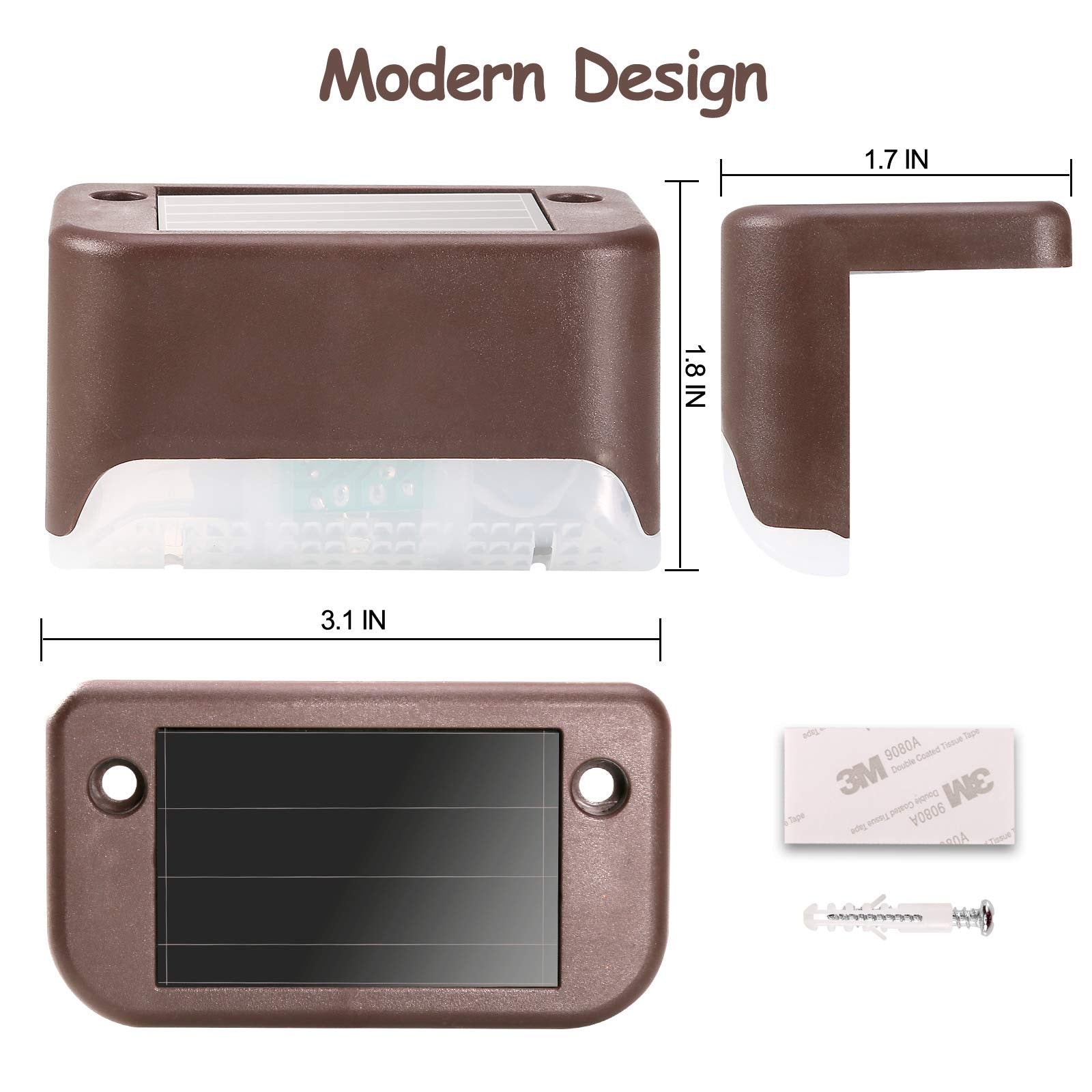 Solar edge light Brown Finish