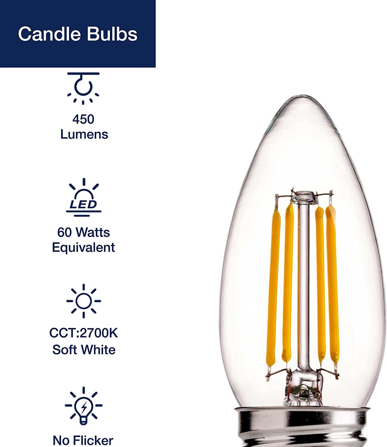 e27 led candle bulb