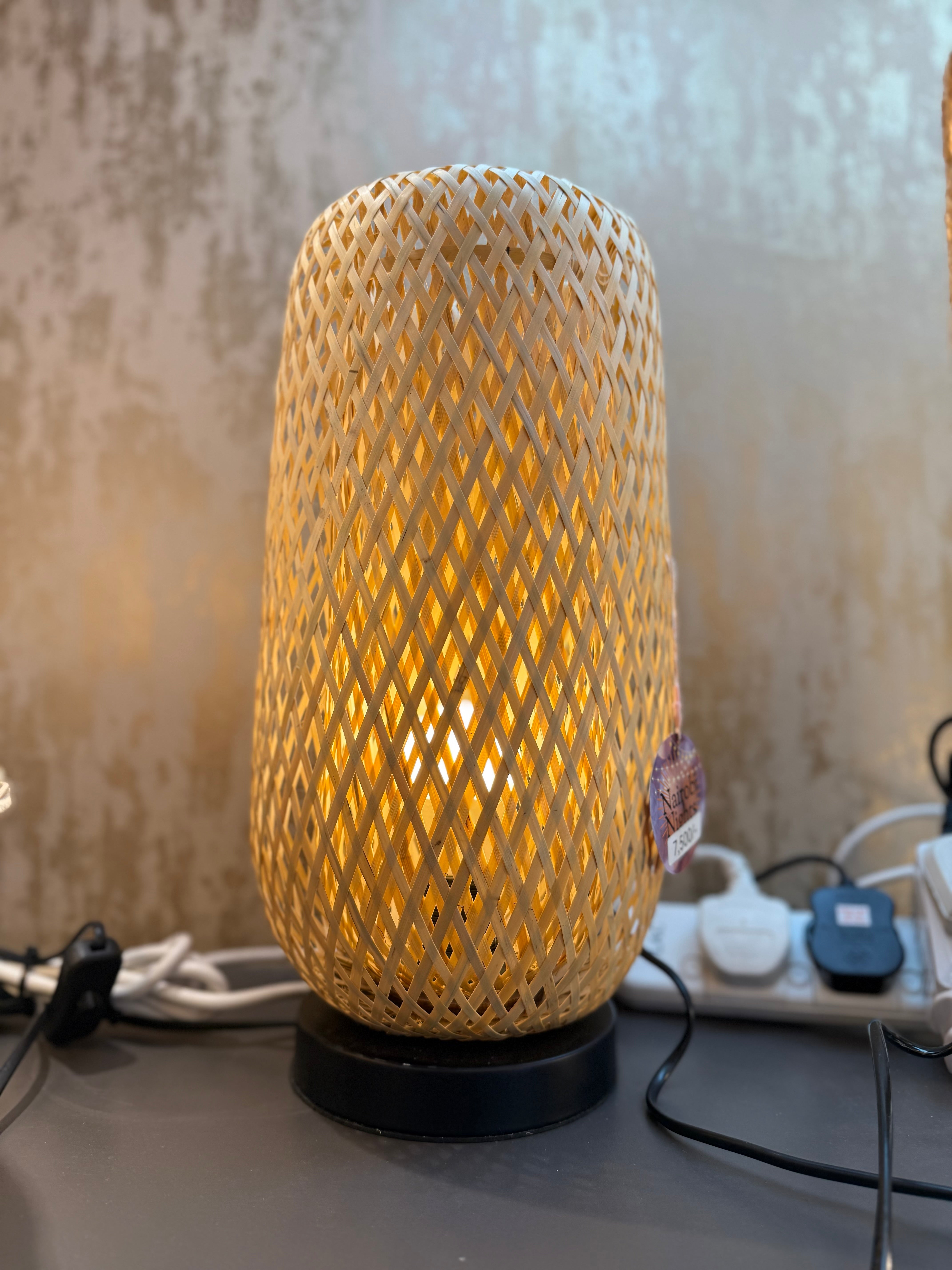Bamboo rattan table lamp #0503