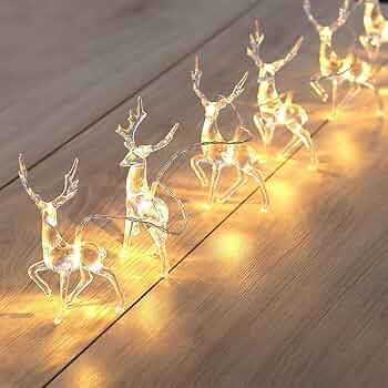 Reindeer Christmas fairy lights 10 meters