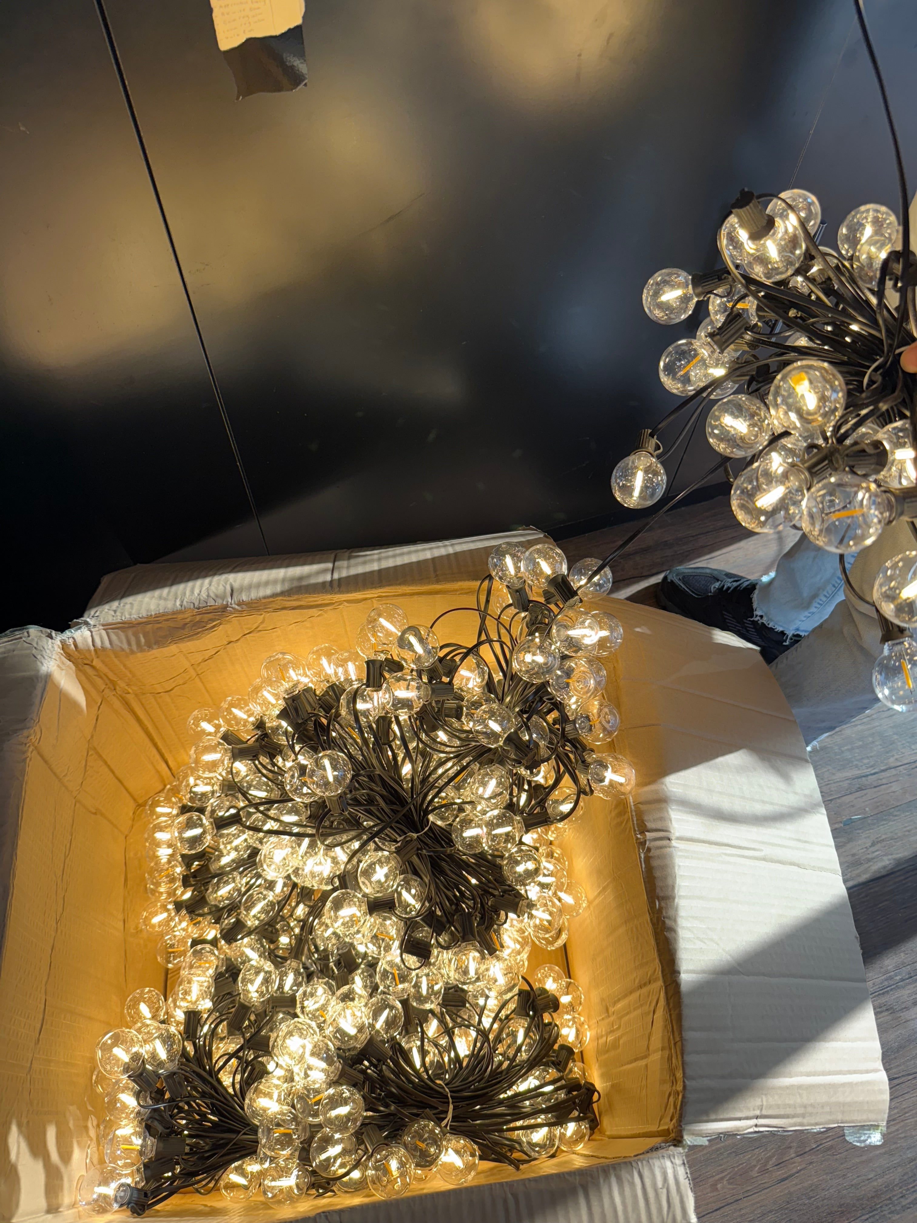 500 FEET (152 meters, 500 bulbs) STRING BULB LIGHTS (plastic bulbs LED) plug in