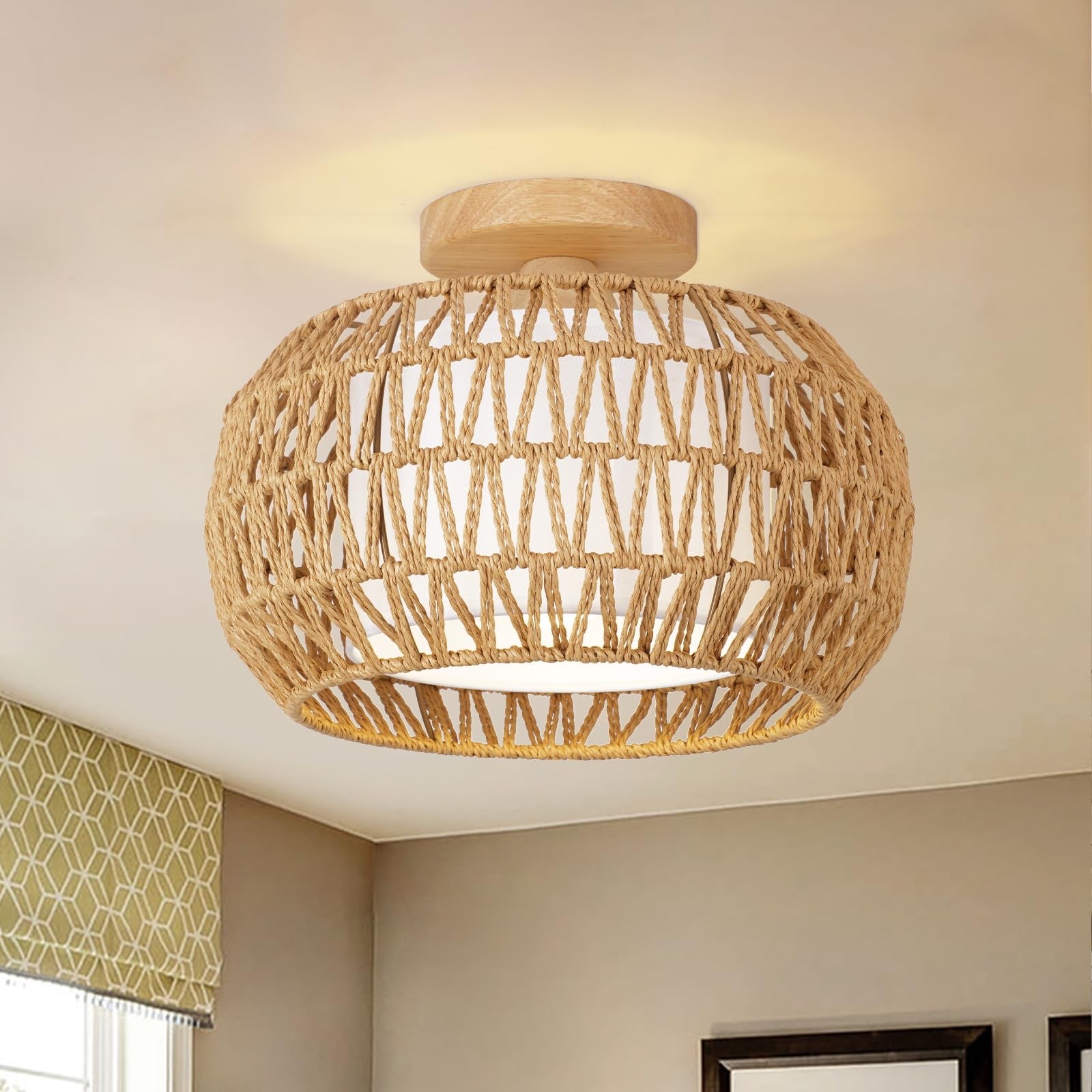 Bamboo ceiling light #0501