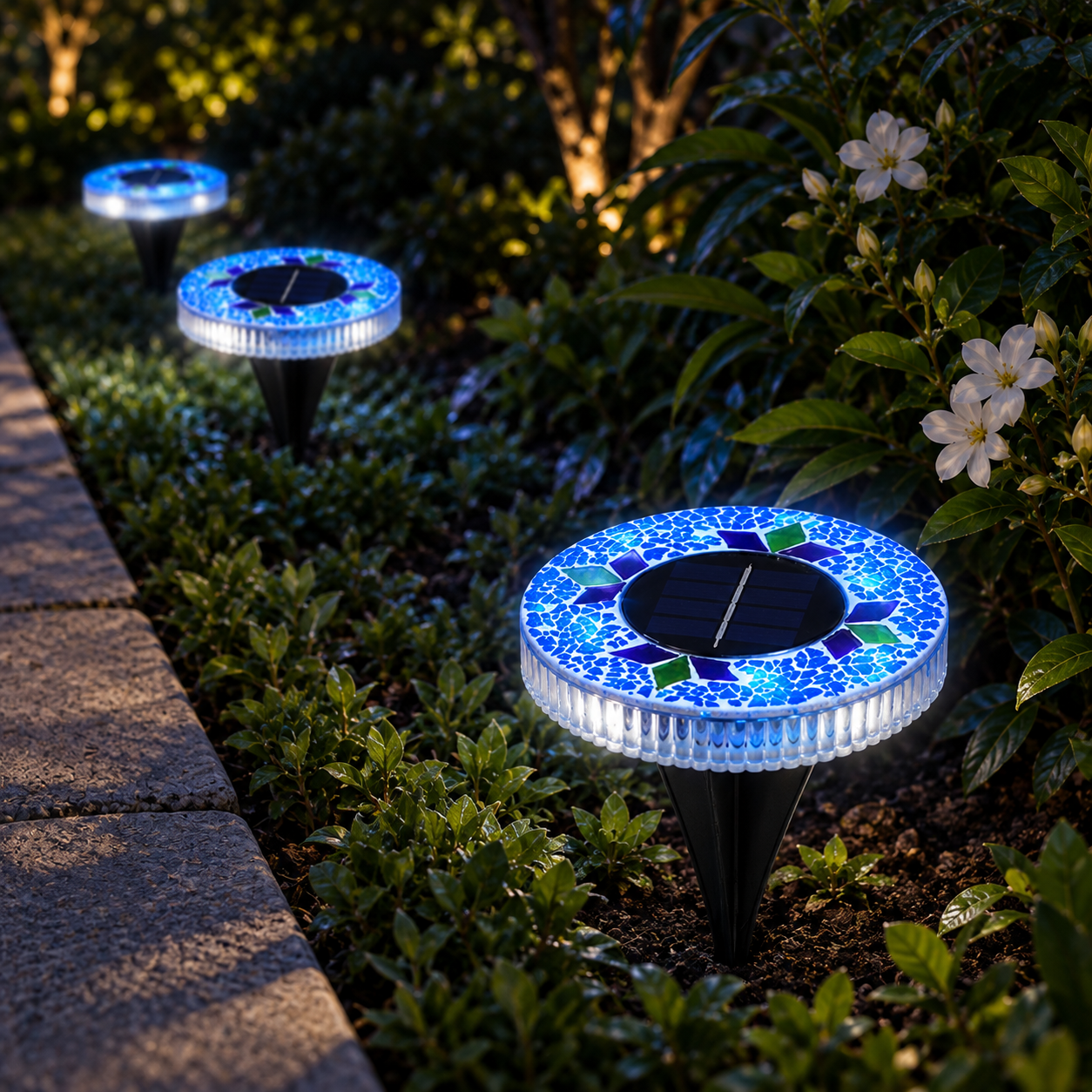 Solar inground Blue Mosaic (4 pack) (Copy)