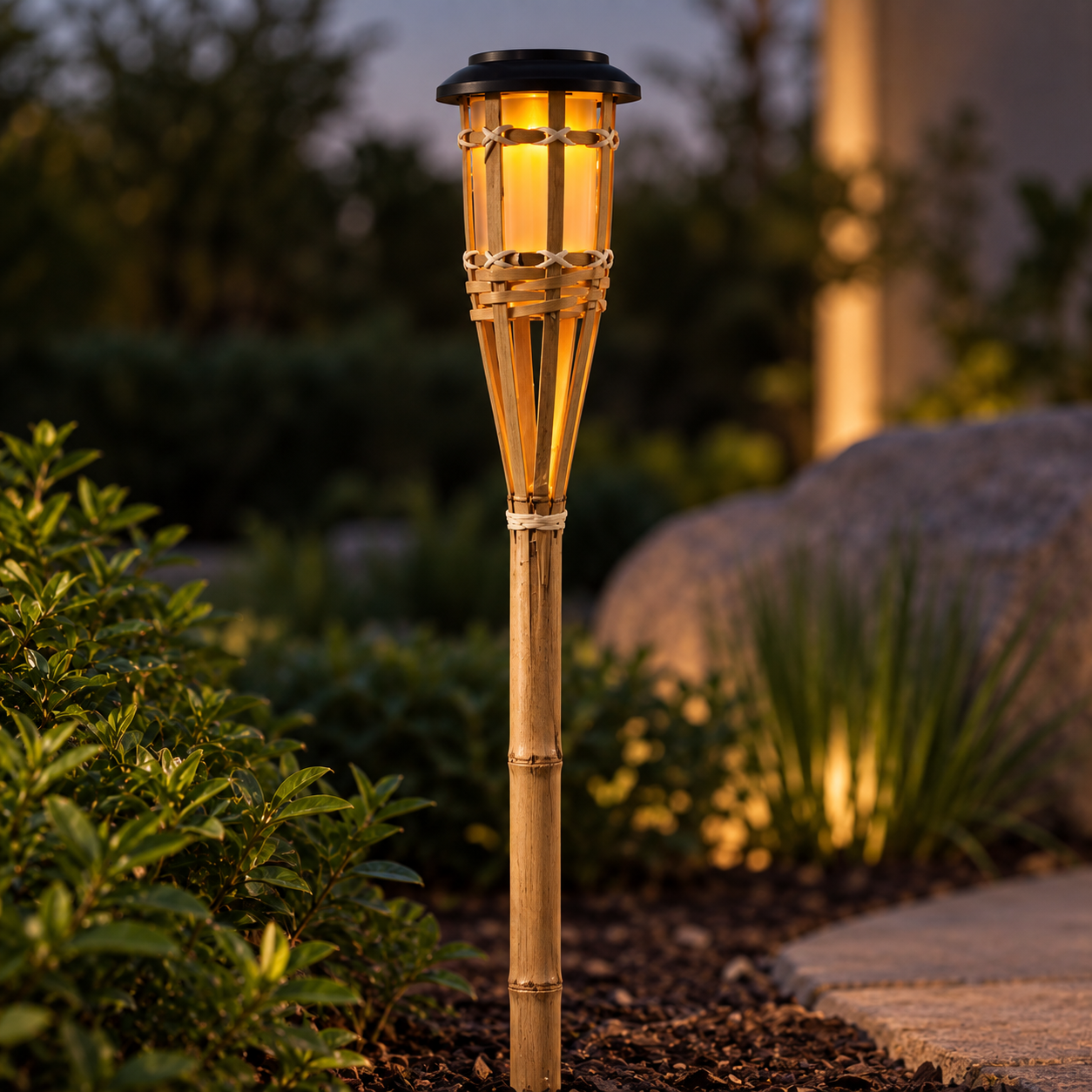 Solar bamboo spike (decorative lighting) PACK OF 3