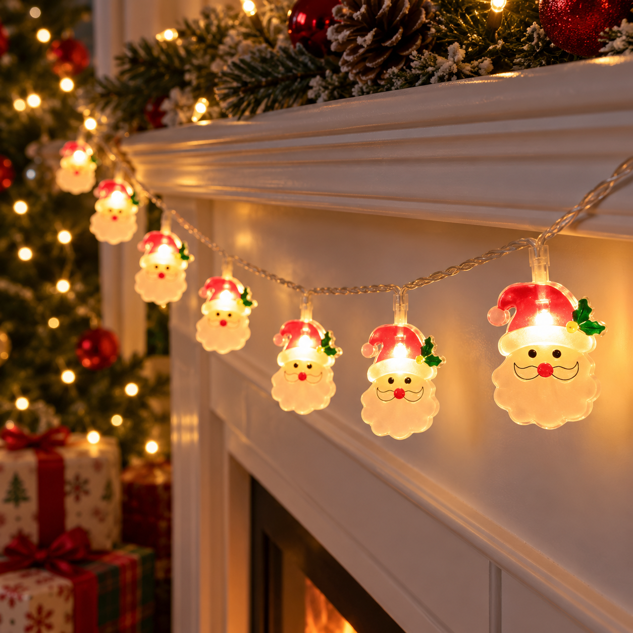 10M Santa festive light usb (free adapter included)