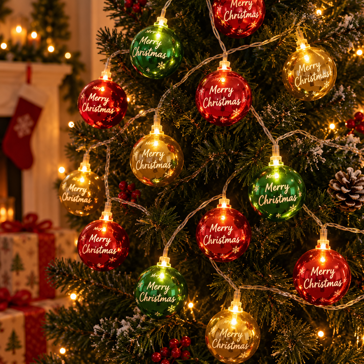 10M Ornament balls festive light usb (free adapter included)