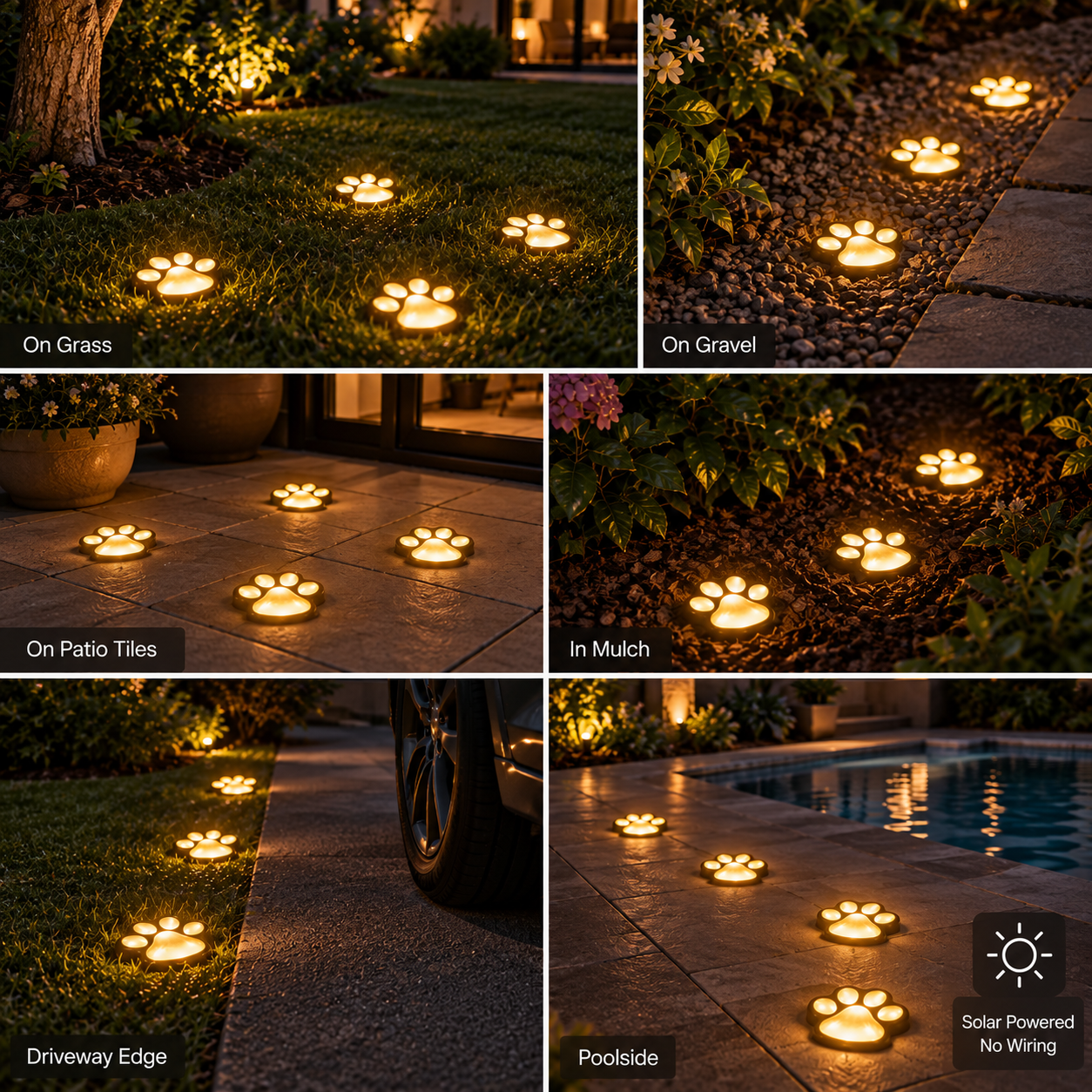 Solar PAW inground light (4 pack)