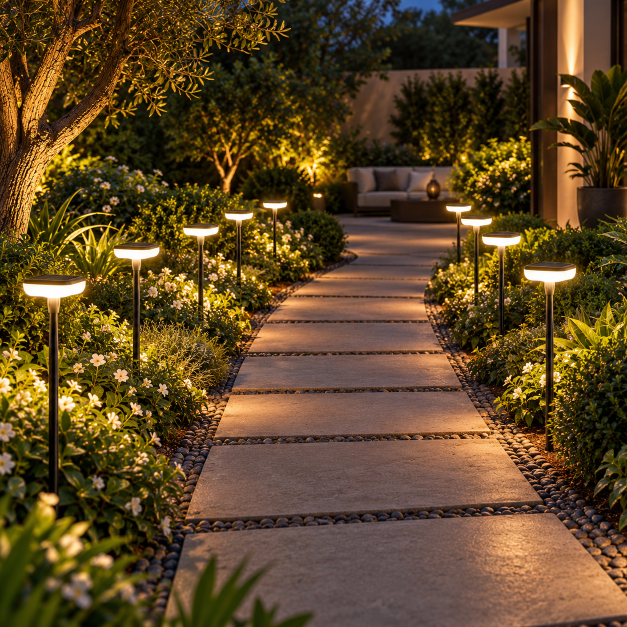 Solar square swaying stake light (4 pack)