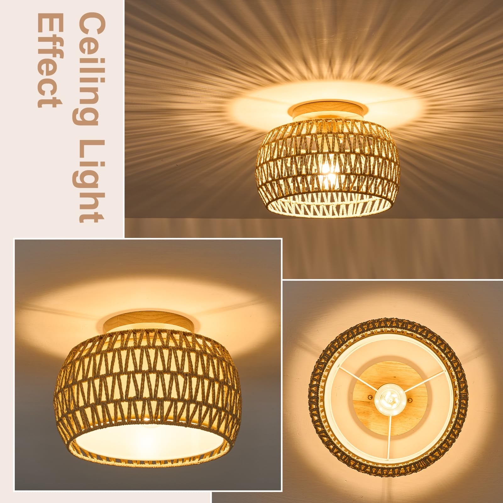Bamboo ceiling light #0501