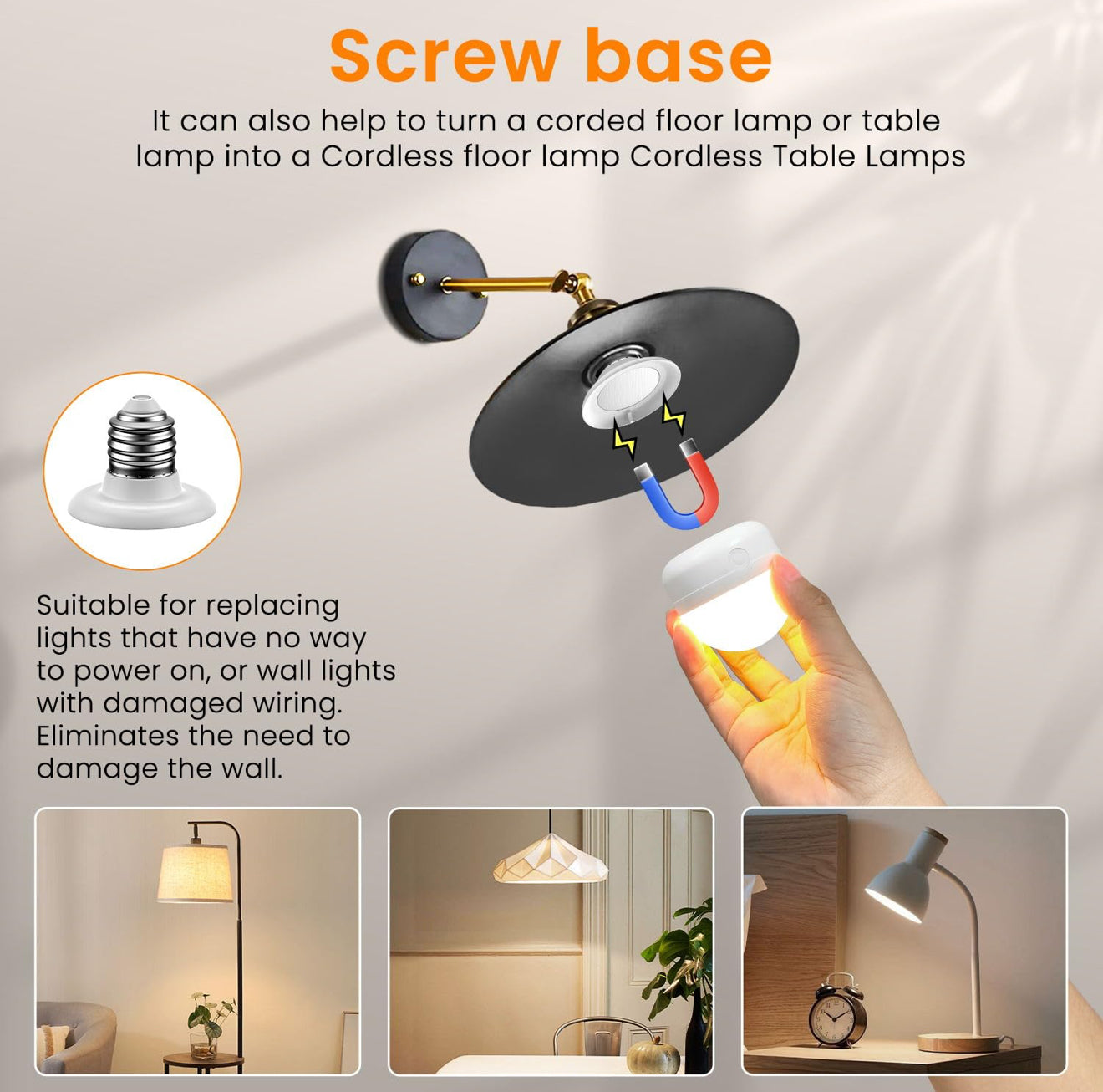 Led bulb rechargeable (sold per pc)