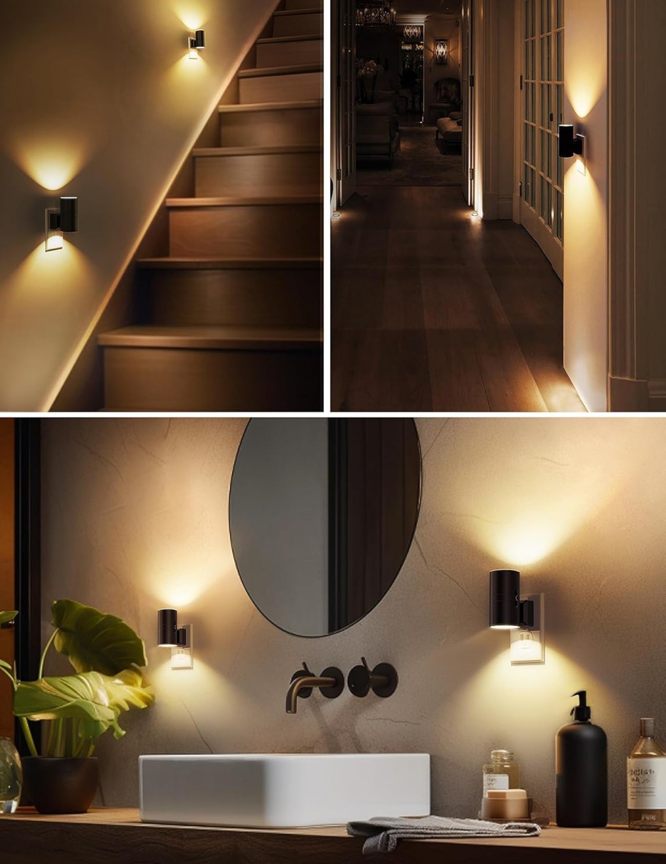 Plug in WALL LAMP (Uk plug) photo sensor