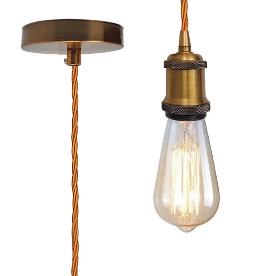 Single brass pendant fitting only