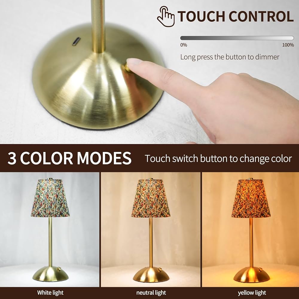 flower rechargeable wireless/cordless restaurant table lamp
