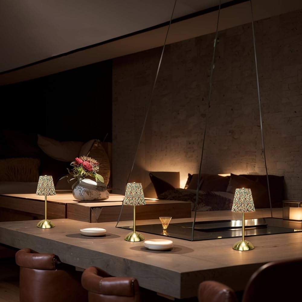 flower rechargeable wireless/cordless restaurant table lamp