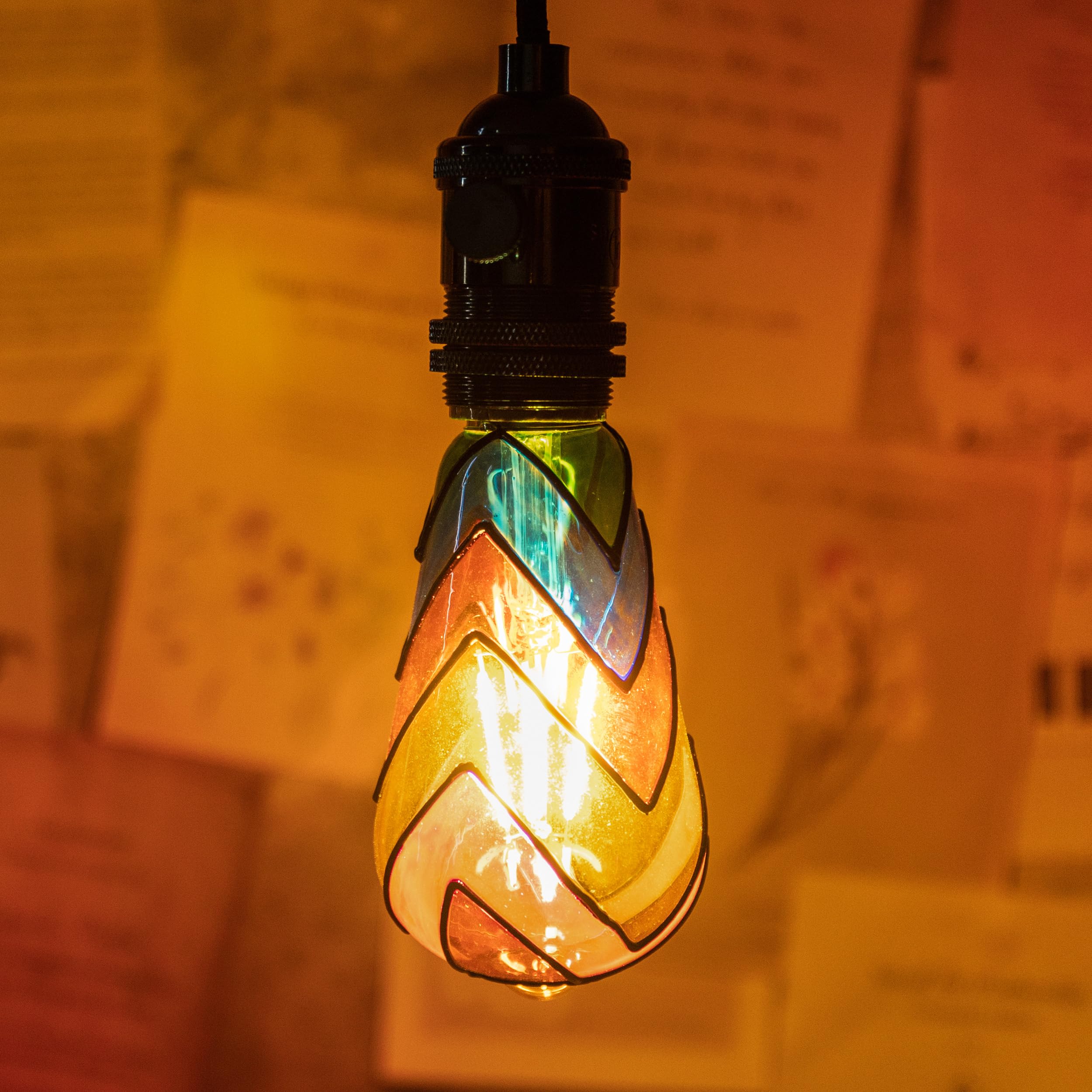 ST64 HAND PAINTED ARTISANAL LED BULB