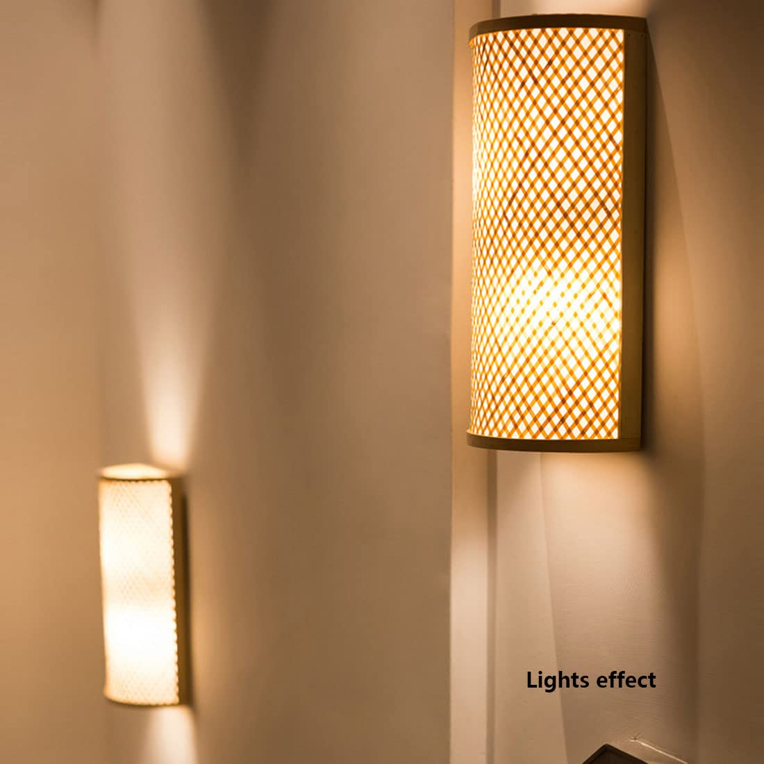 sisal wall light bamboo